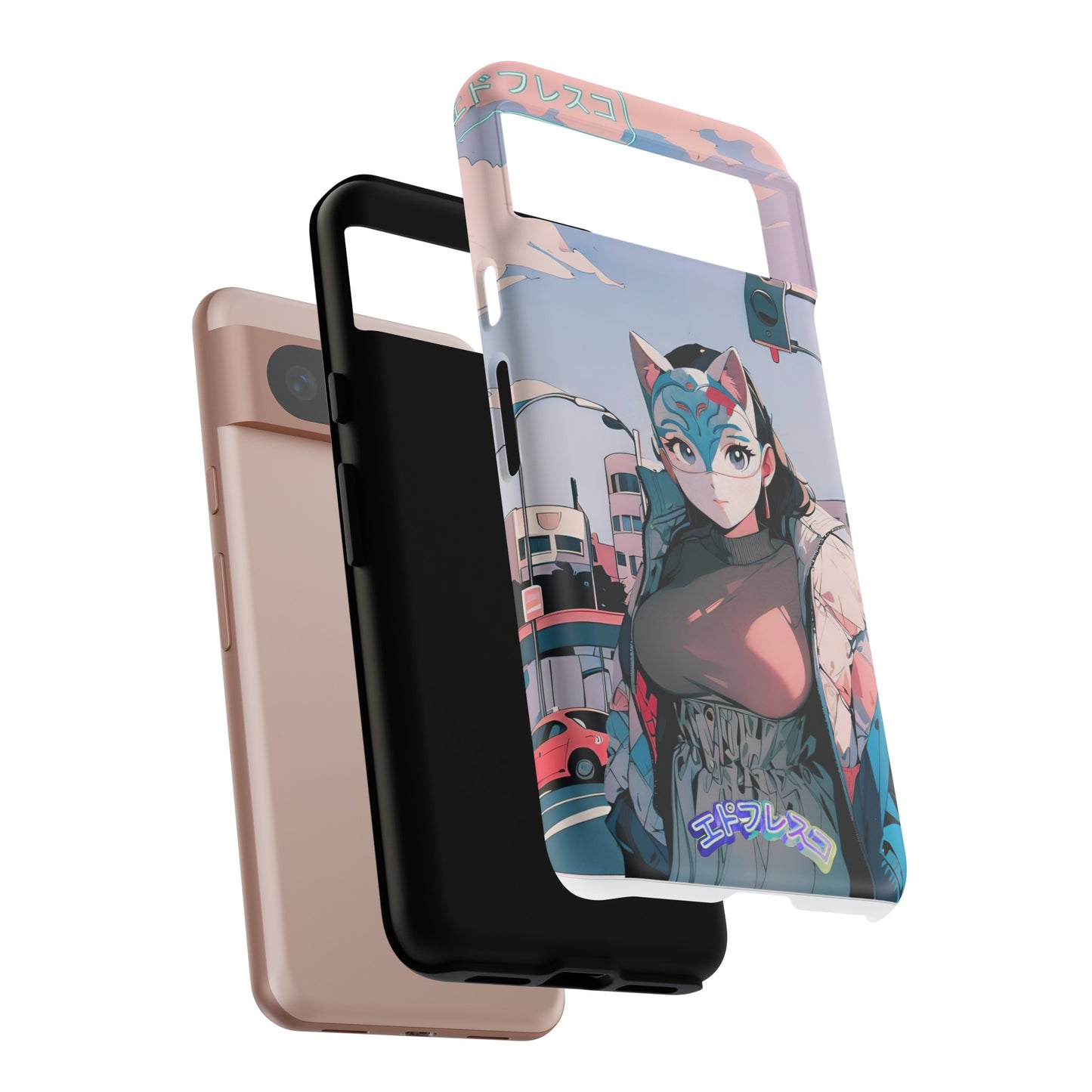 Anime Style Art Tough Cases- "Kitty City Boss #2"