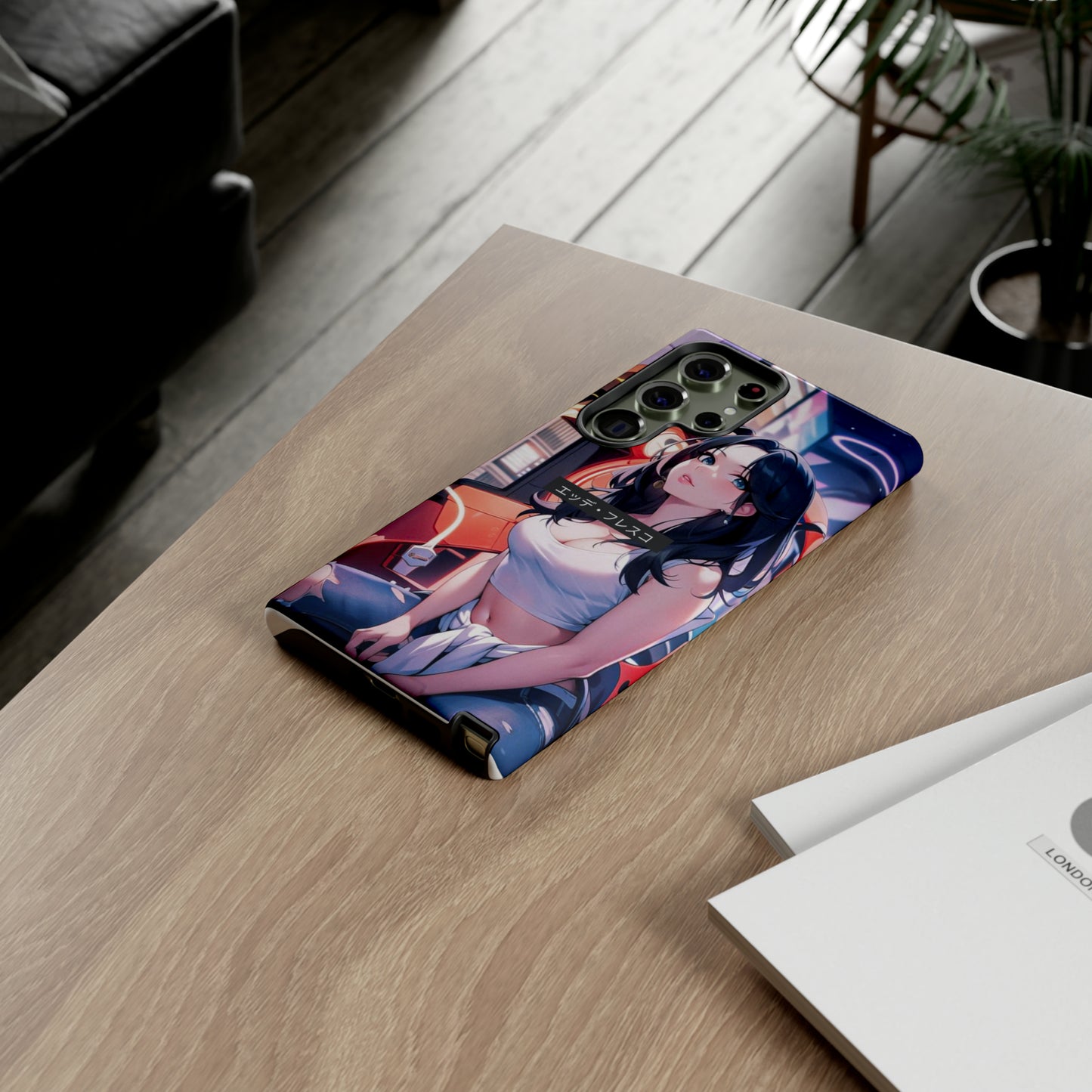 Anime Style Art Tough Cases- "She's at the Arcade"