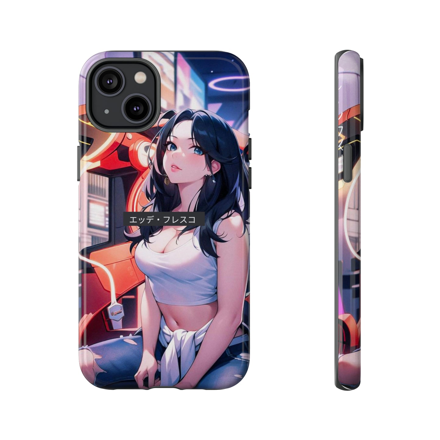 Anime Style Art Tough Cases- "She's at the Arcade"