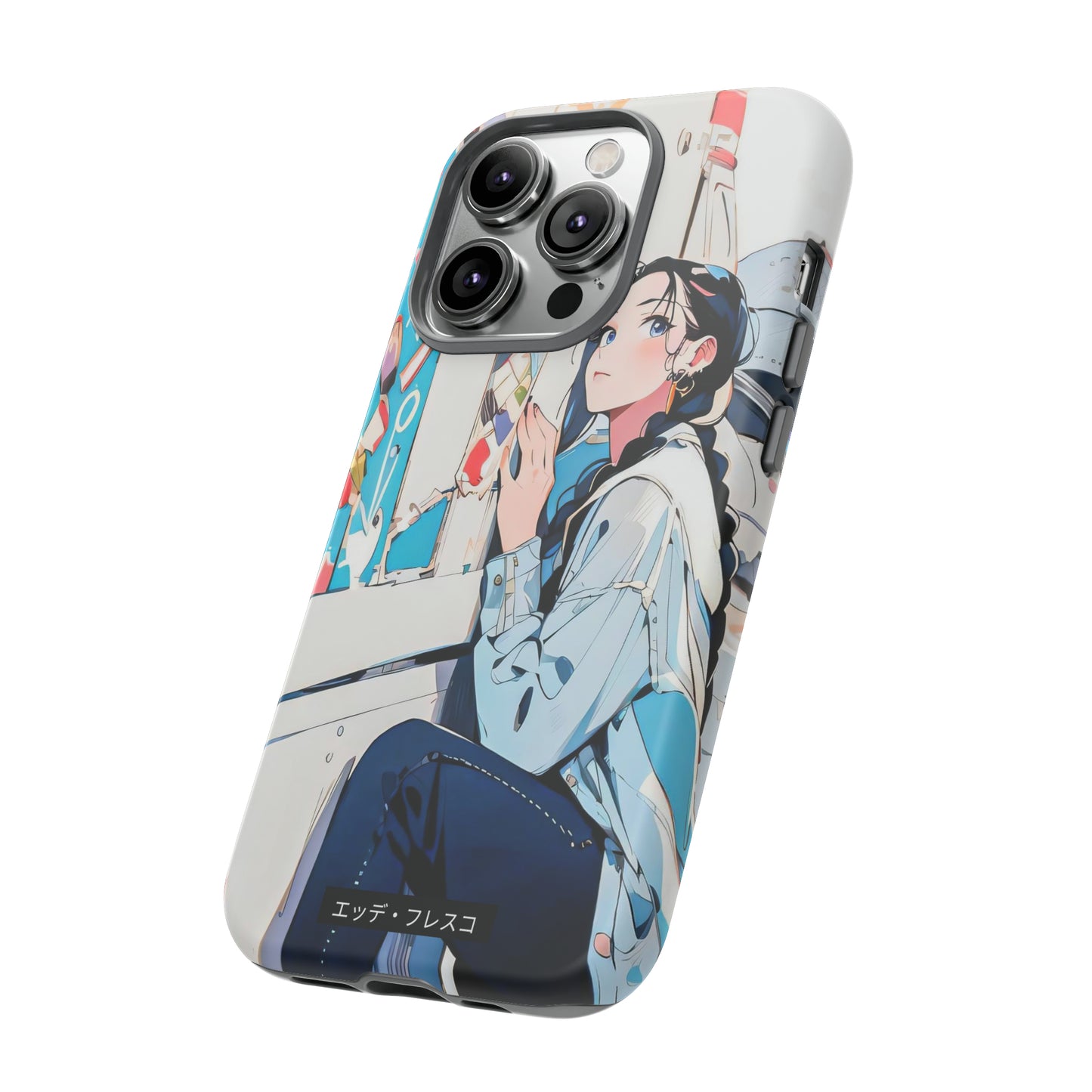 Anime Style Art Tough Cases- "She Loves Ice Cream"