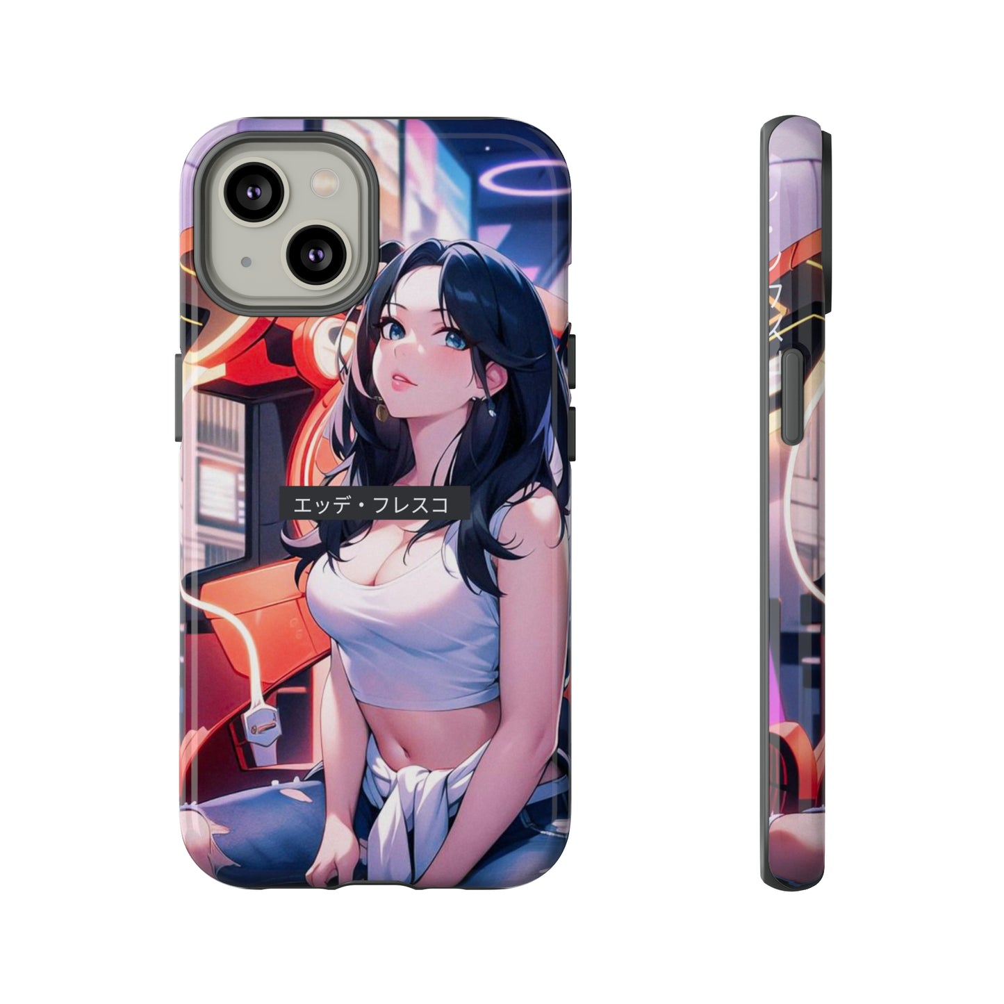Anime Style Art Tough Cases- "She's at the Arcade"