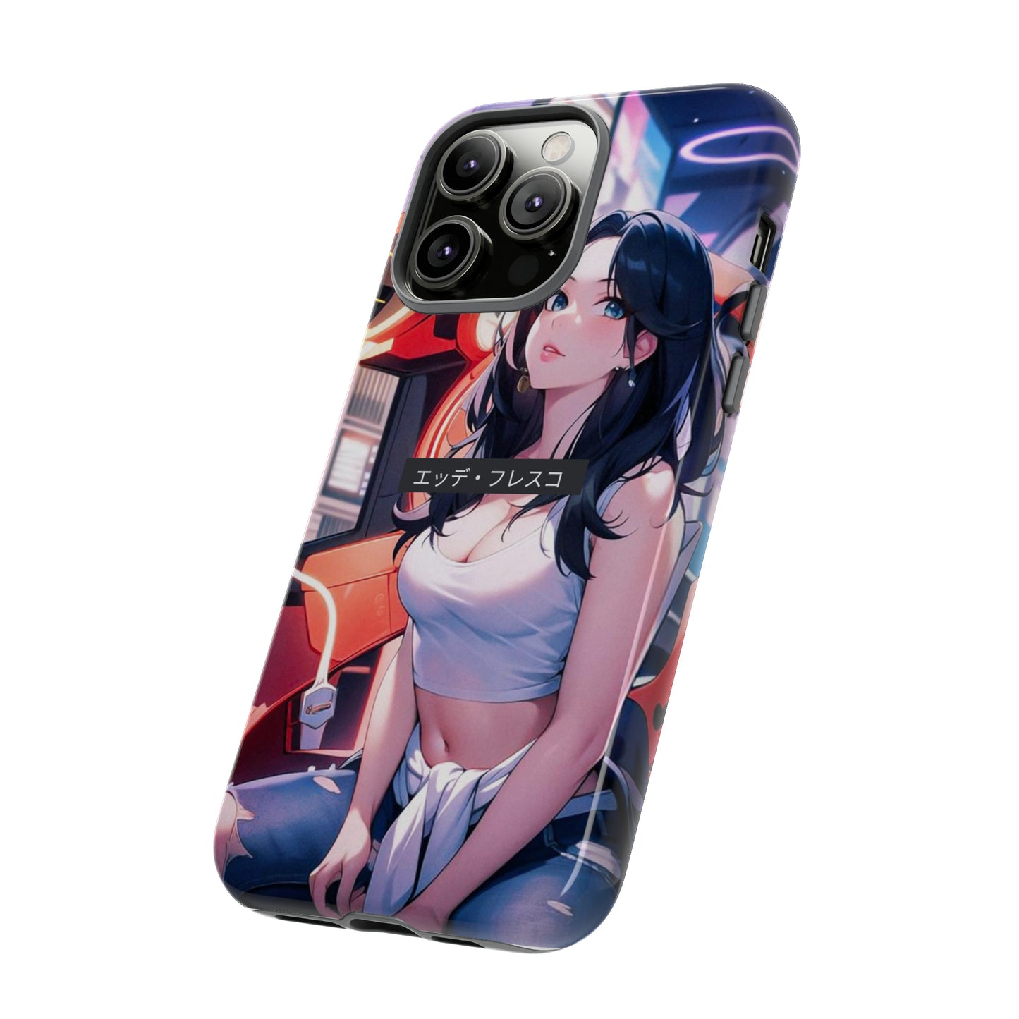 Anime Style Art Tough Cases- "She's at the Arcade"