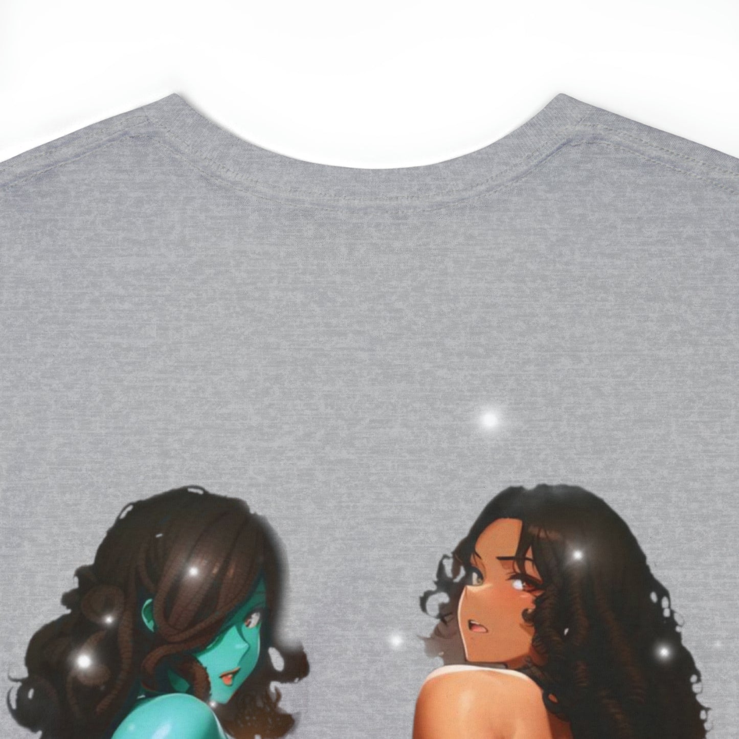 Just Us- Anime Style Art Unisex Heavy Cotton Tee