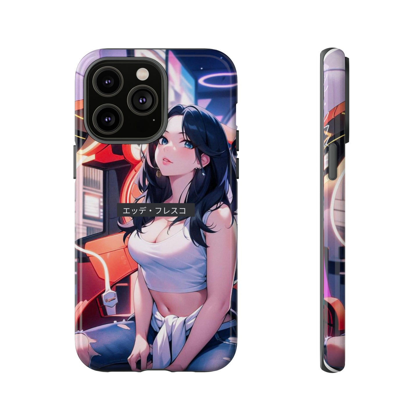 Anime Style Art Tough Cases- "She's at the Arcade"