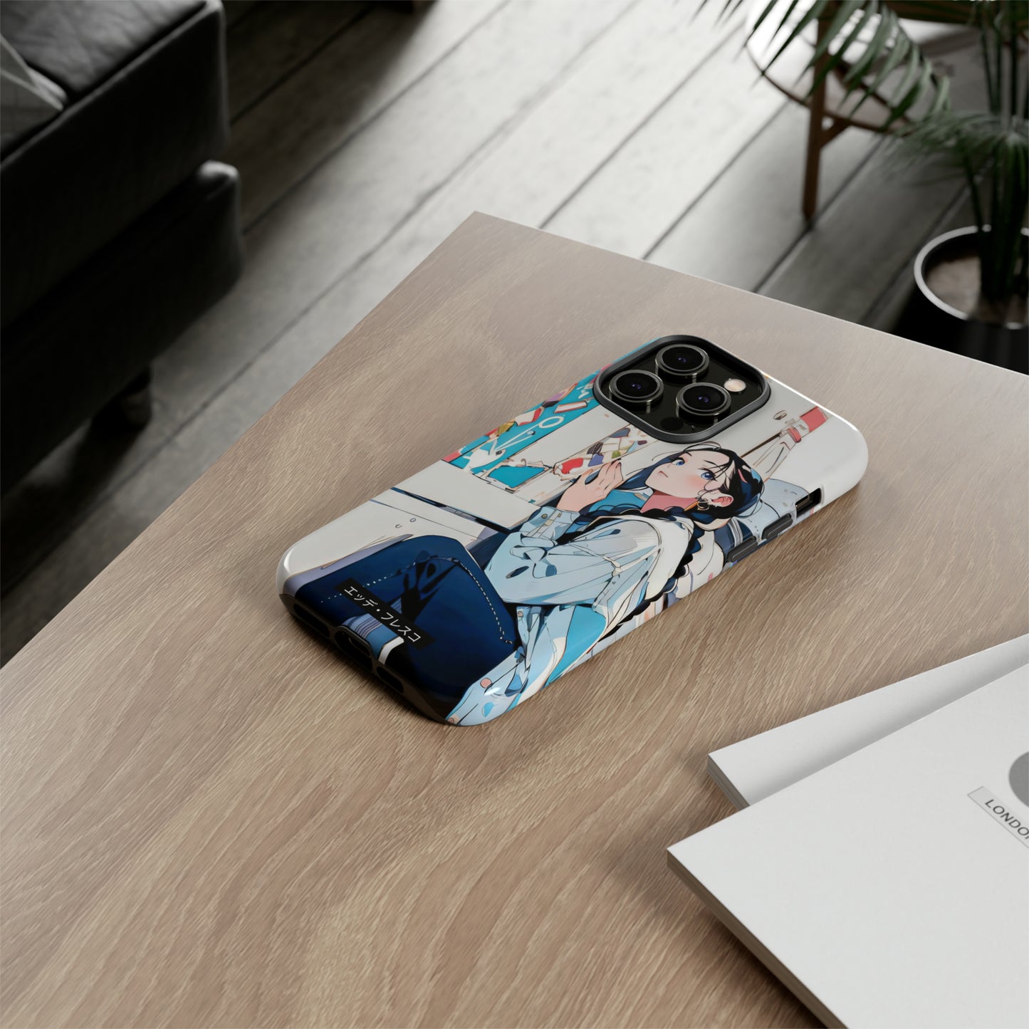 Anime Style Art Tough Cases- "She Loves Ice Cream"