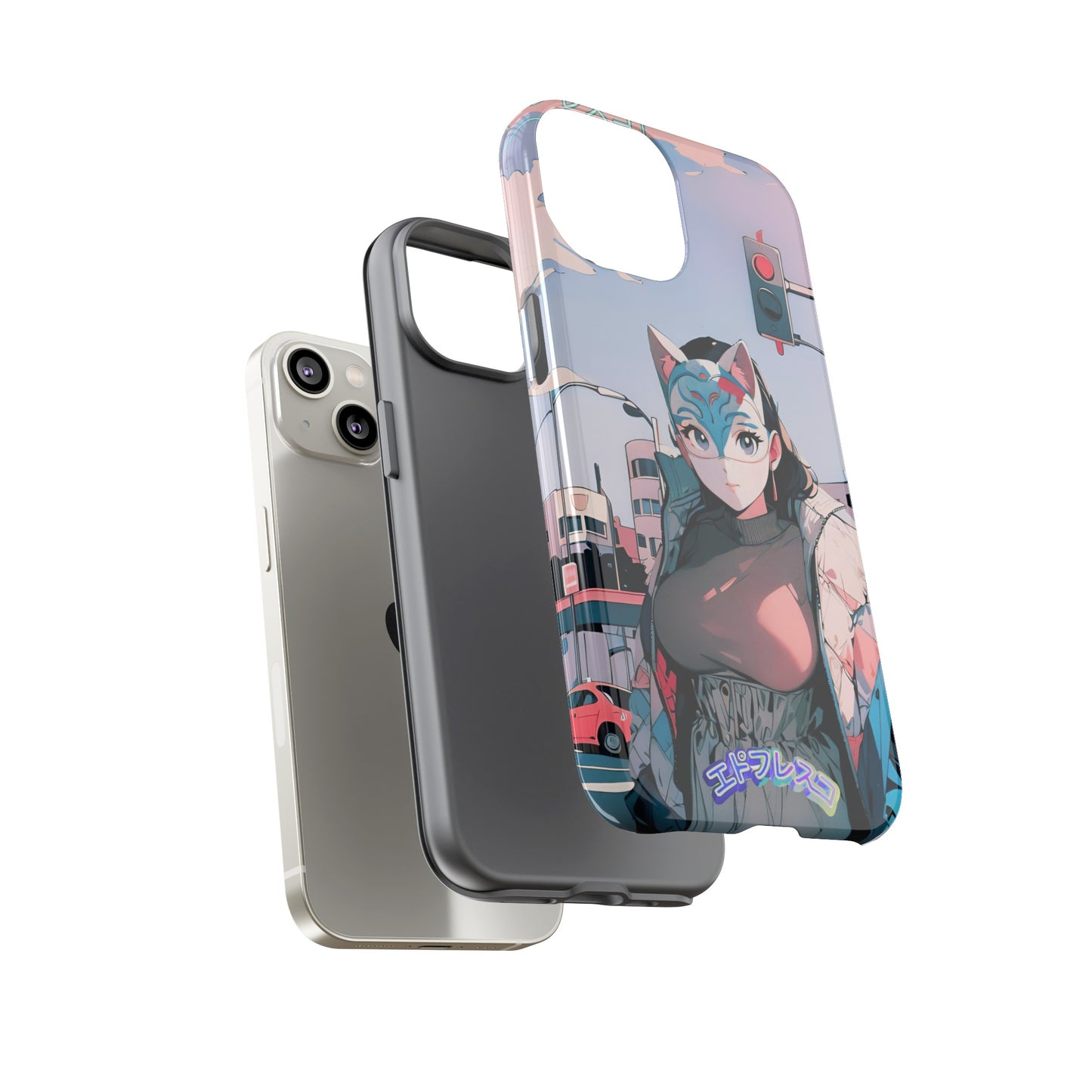 Anime Style Art Tough Cases- "Kitty City Boss #2"