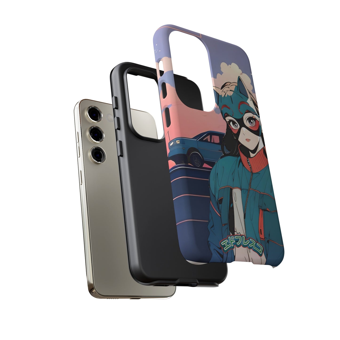 Anime Style Art Tough Cases- "Kitty City Boss #1"