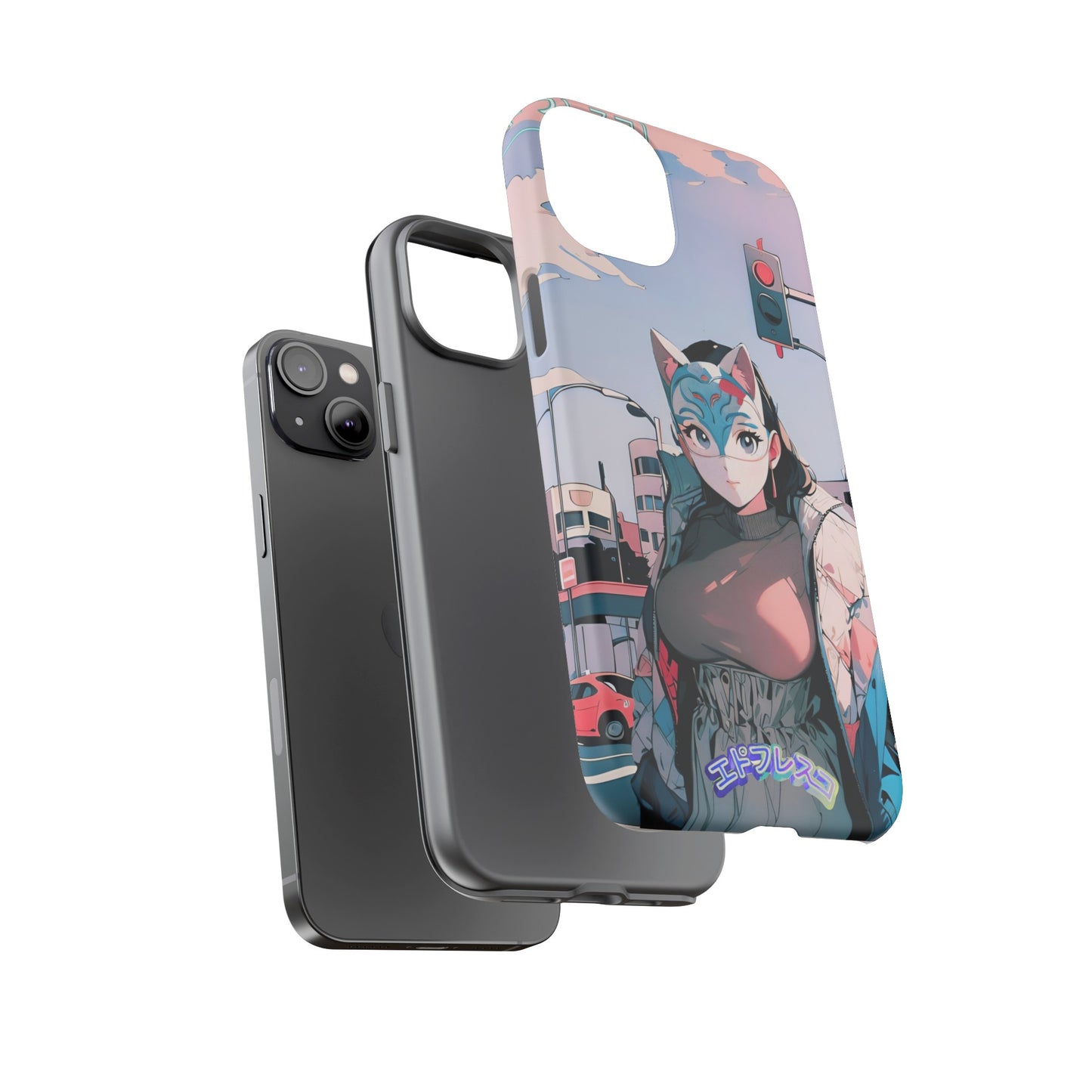 Anime Style Art Tough Cases- "Kitty City Boss #2"