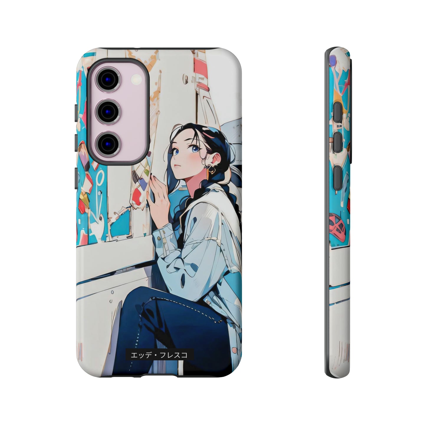 Anime Style Art Tough Cases- "She Loves Ice Cream"