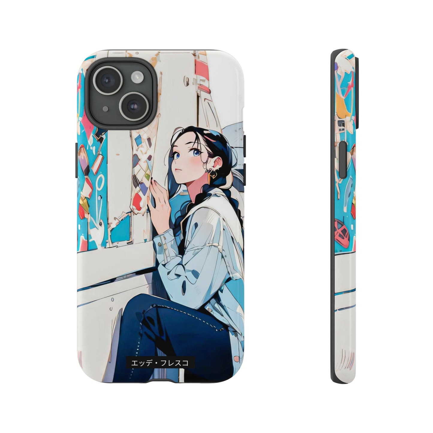 Anime Style Art Tough Cases- "She Loves Ice Cream"