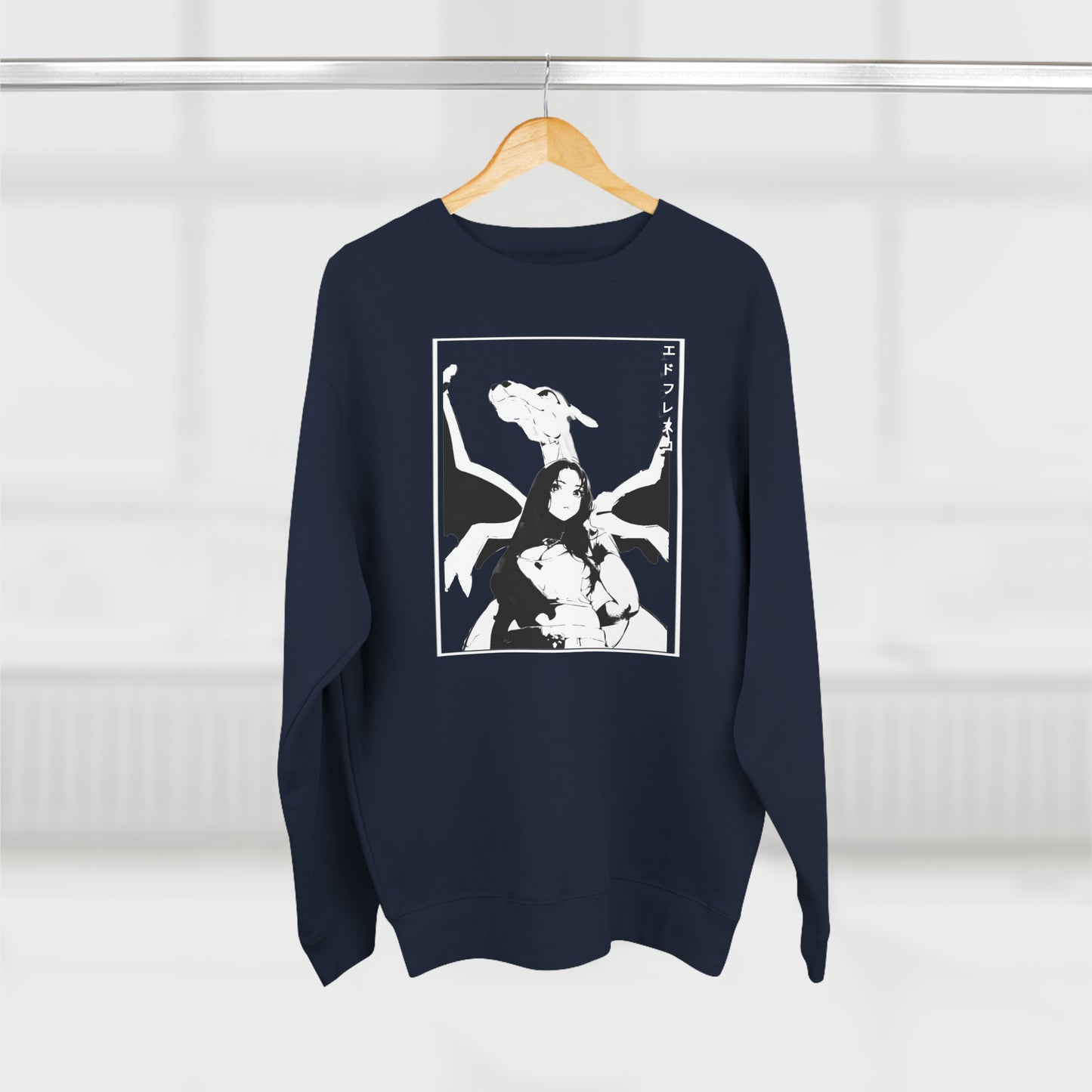 Anime Style Art Unisex Premium Crewneck Sweatshirt- "Fire Leader 2.0"