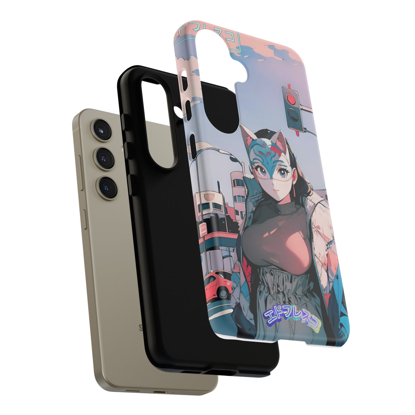 Anime Style Art Tough Cases- "Kitty City Boss #2"