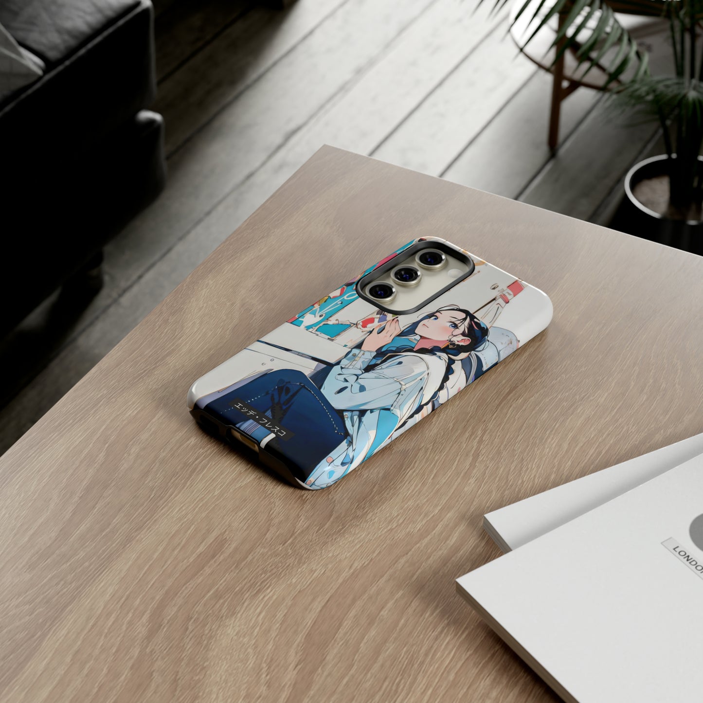 Anime Style Art Tough Cases- "She Loves Ice Cream"