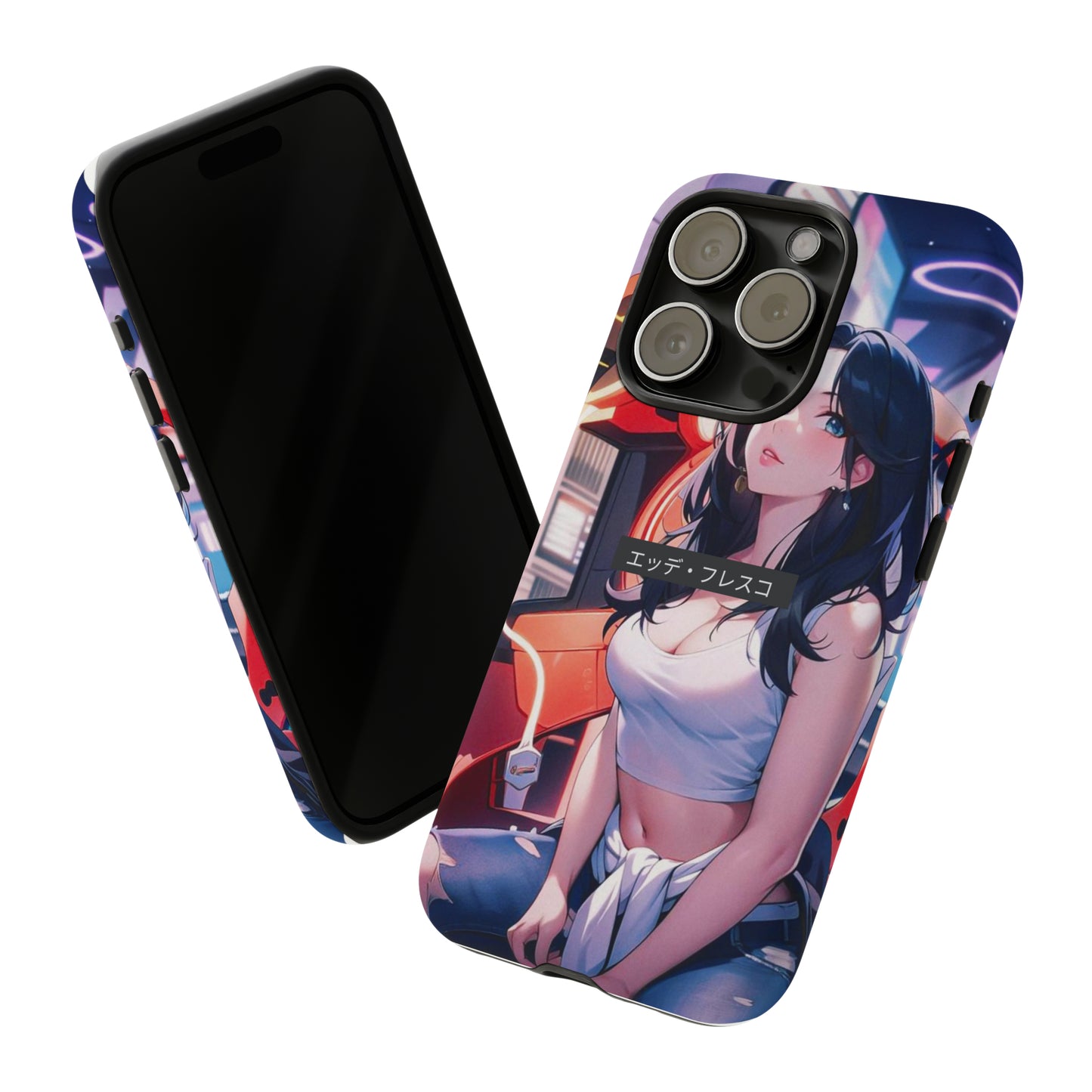 Anime Style Art Tough Cases- "She's at the Arcade"