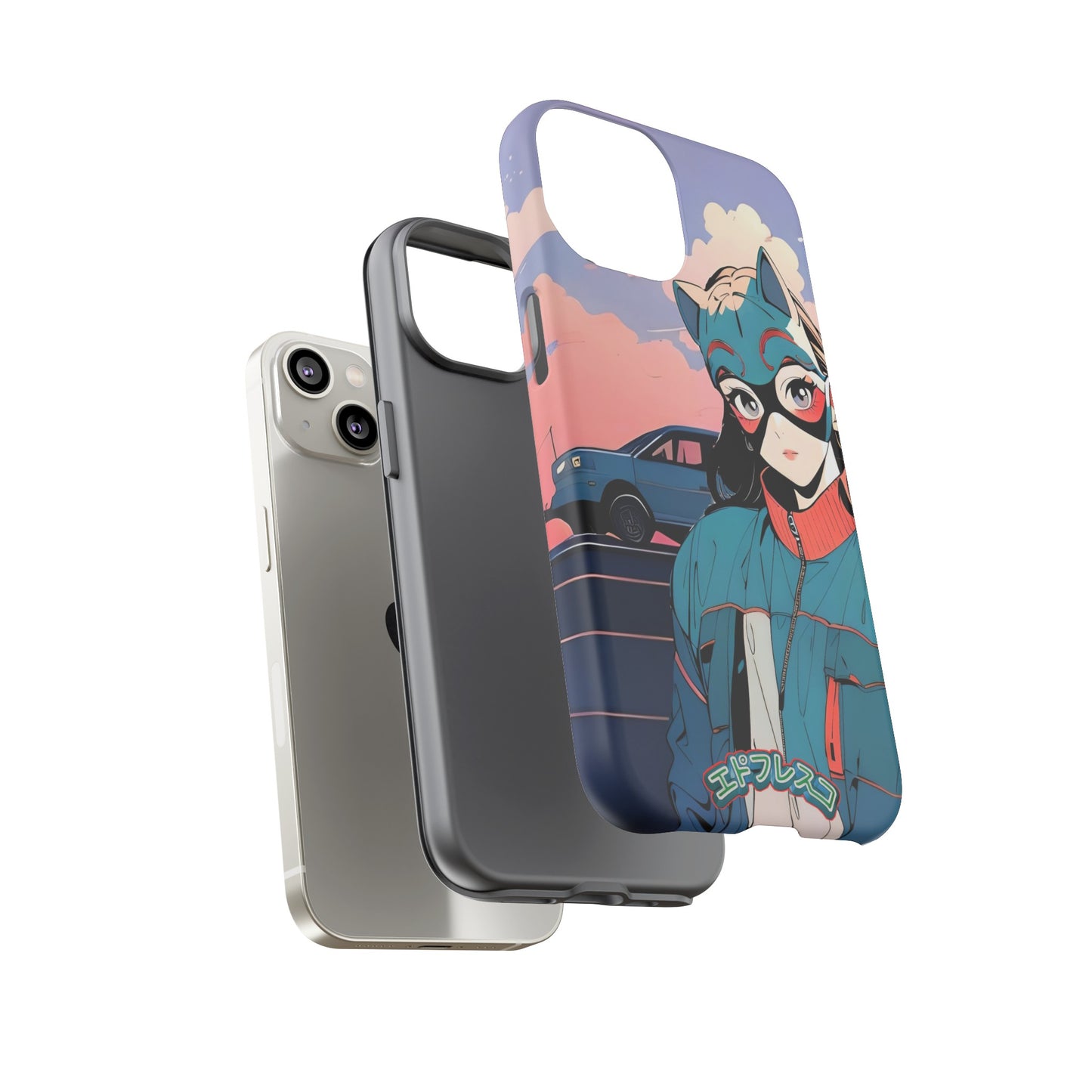 Anime Style Art Tough Cases- "Kitty City Boss #1"