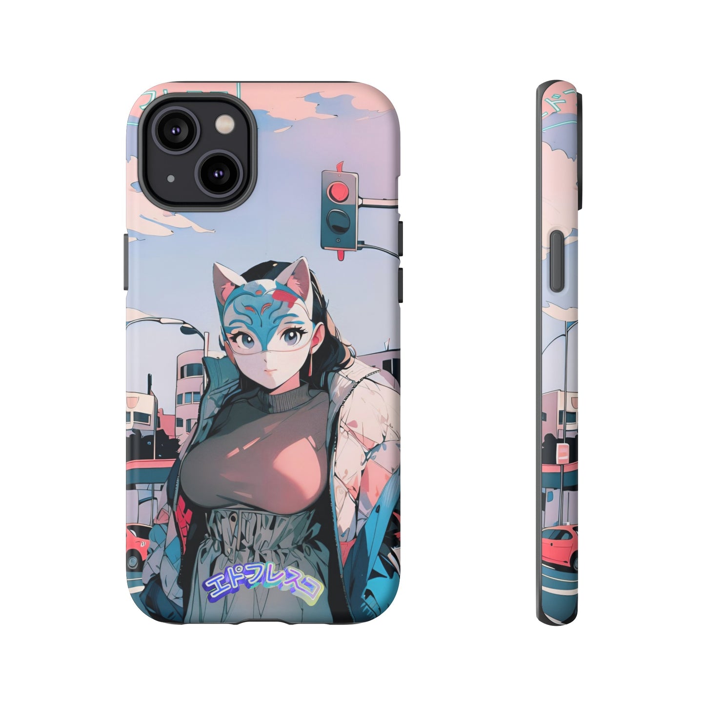 Anime Style Art Tough Cases- "Kitty City Boss #2"