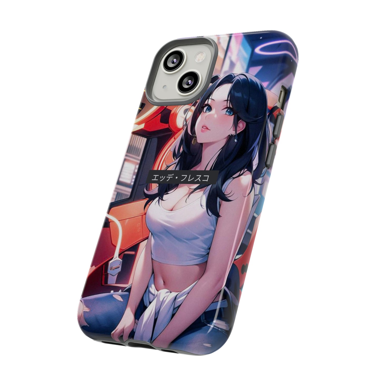 Anime Style Art Tough Cases- "She's at the Arcade"