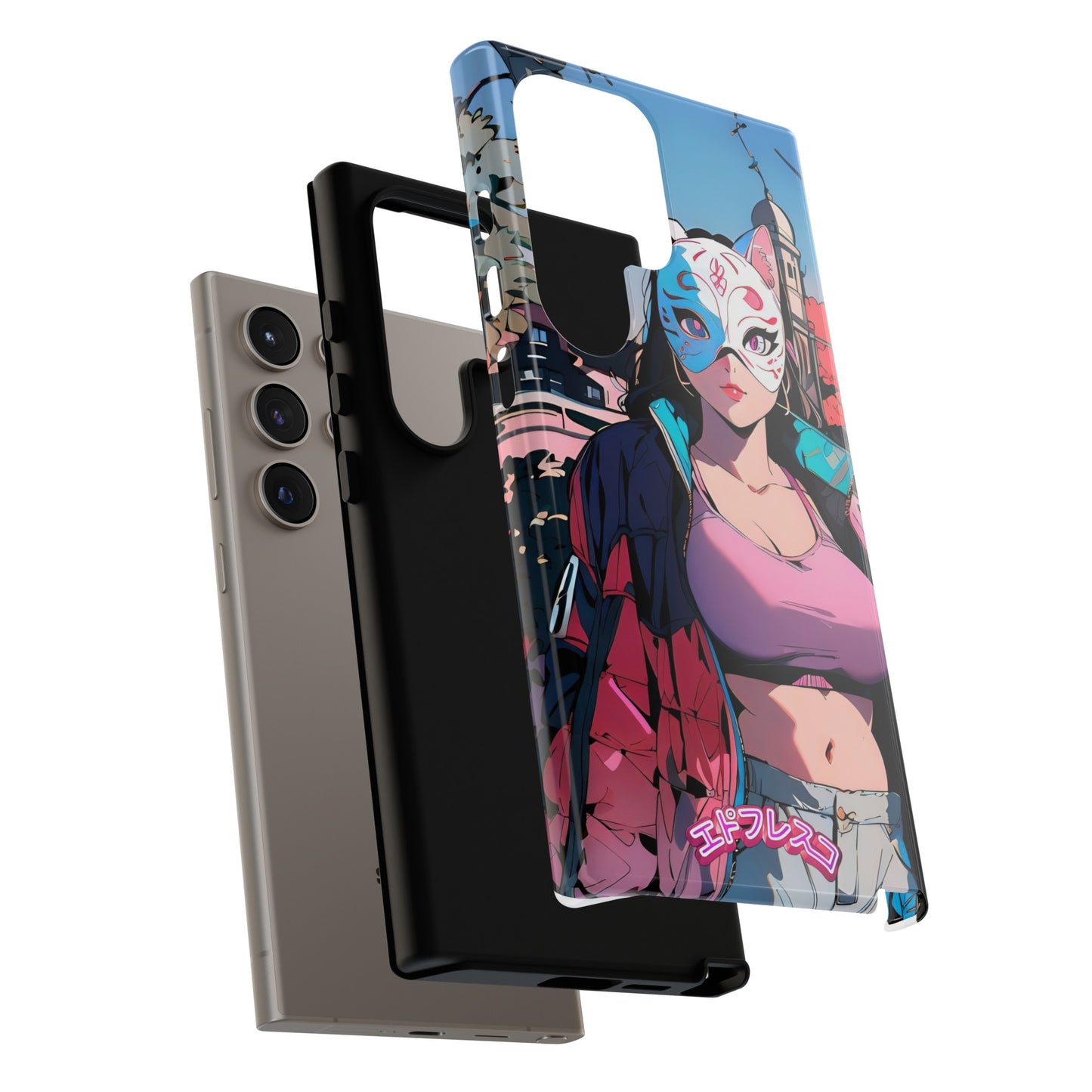 Anime Style Art Tough Cases- "Kitty City Boss #3"