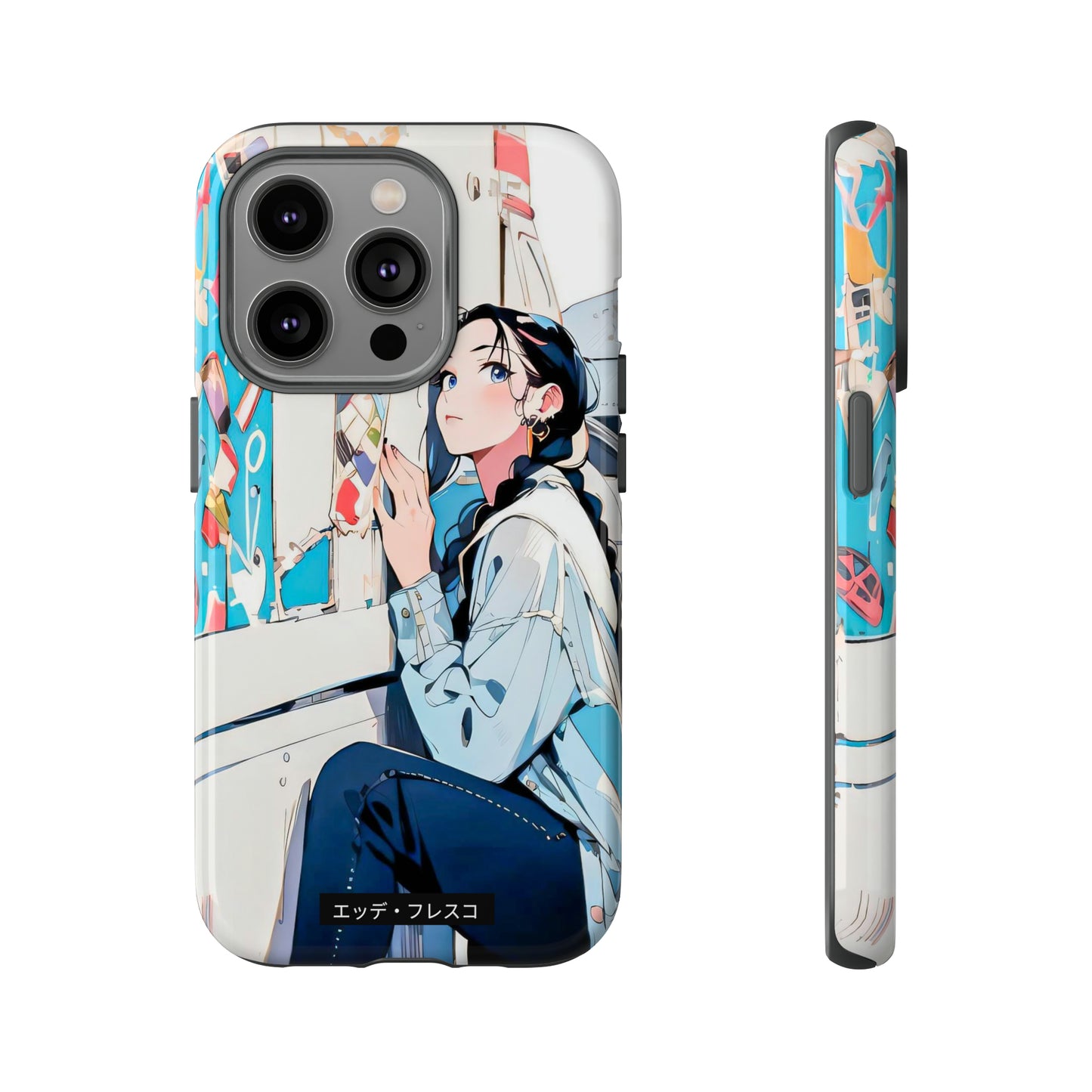 Anime Style Art Tough Cases- "She Loves Ice Cream"