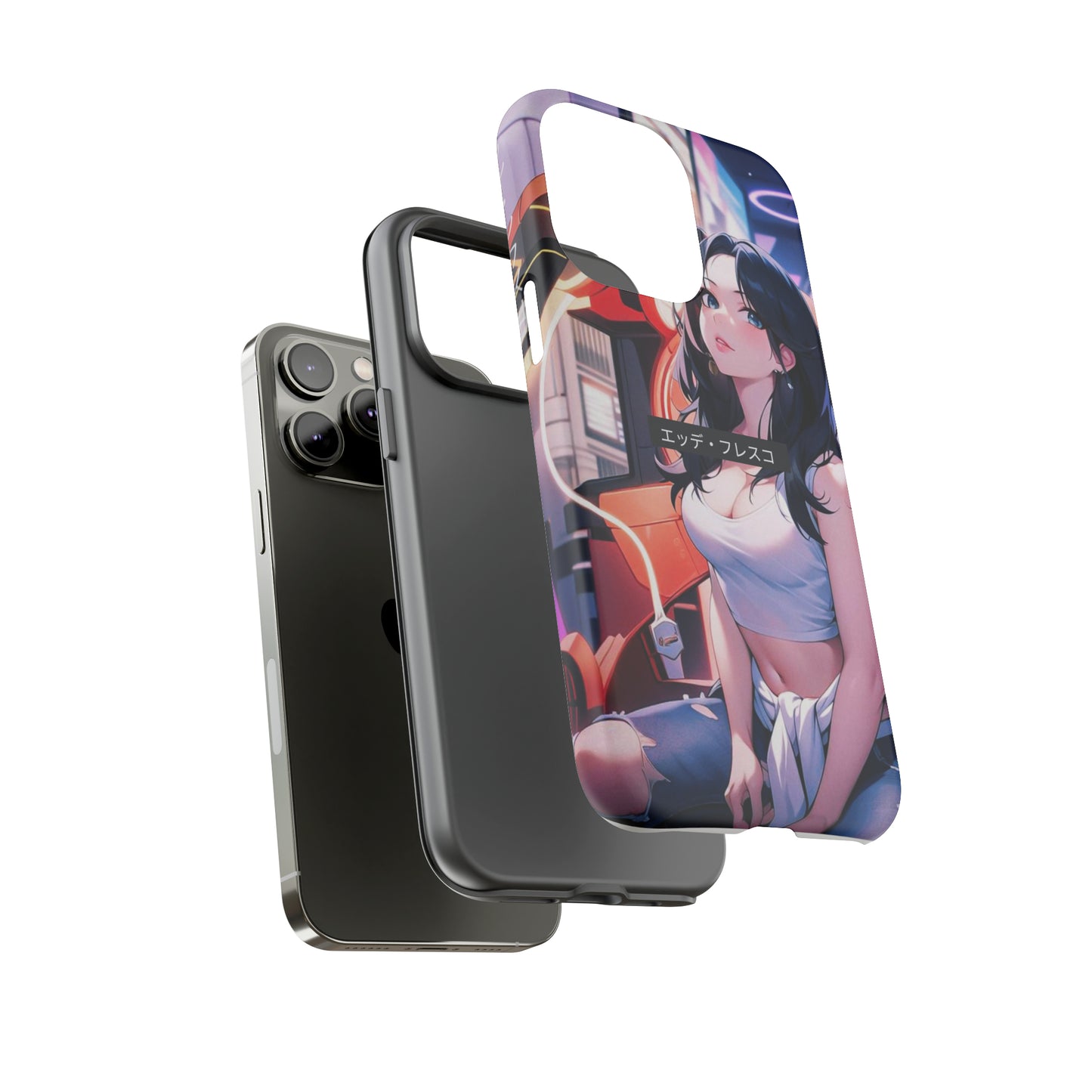 Anime Style Art Tough Cases- "She's at the Arcade"