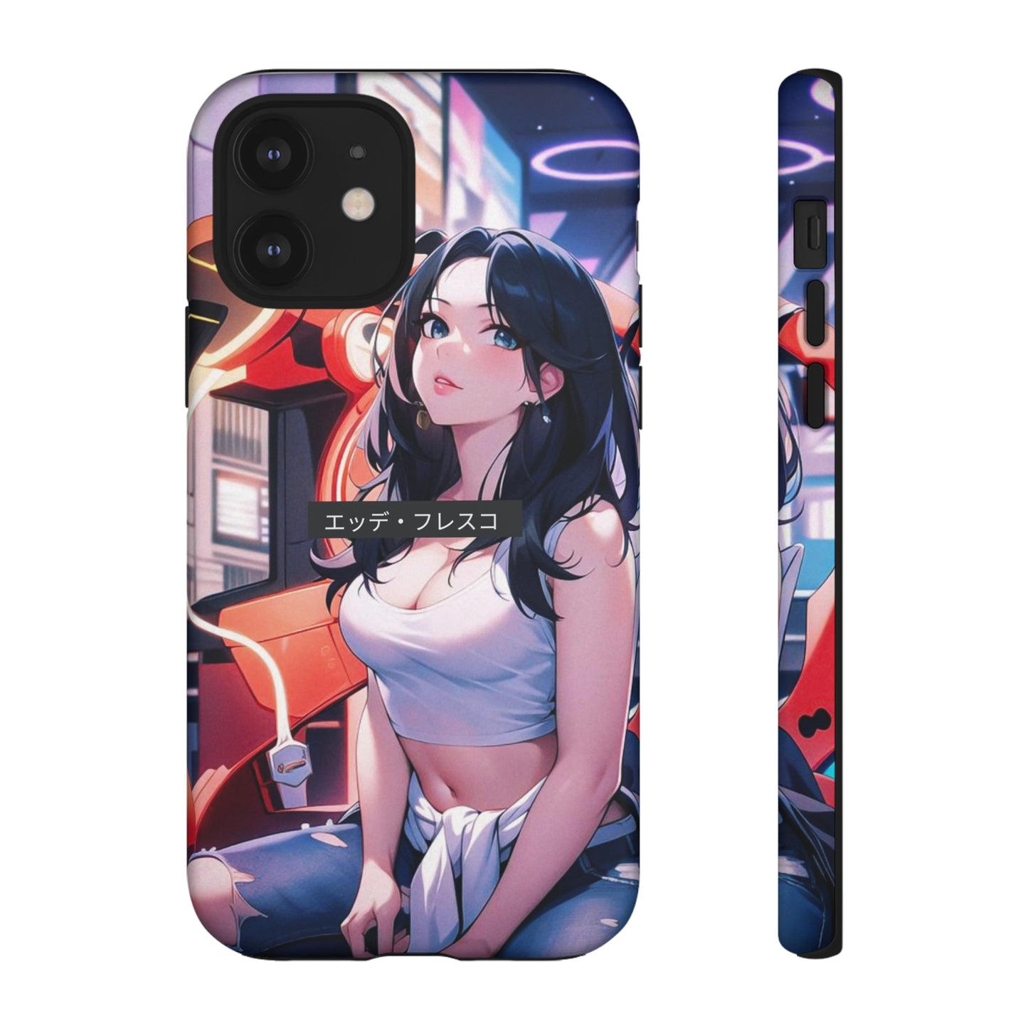 Anime Style Art Tough Cases- "She's at the Arcade"