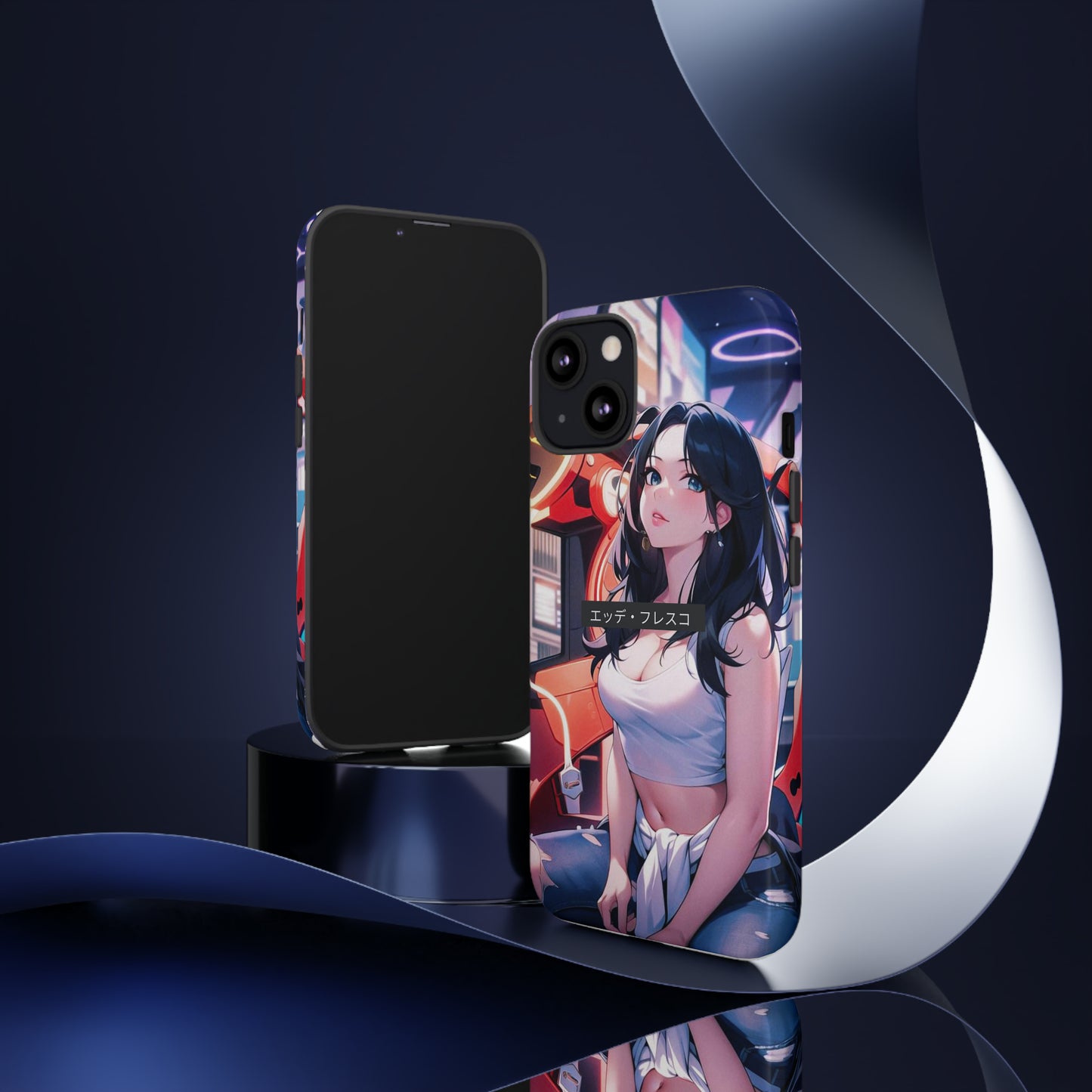Anime Style Art Tough Cases- "She's at the Arcade"