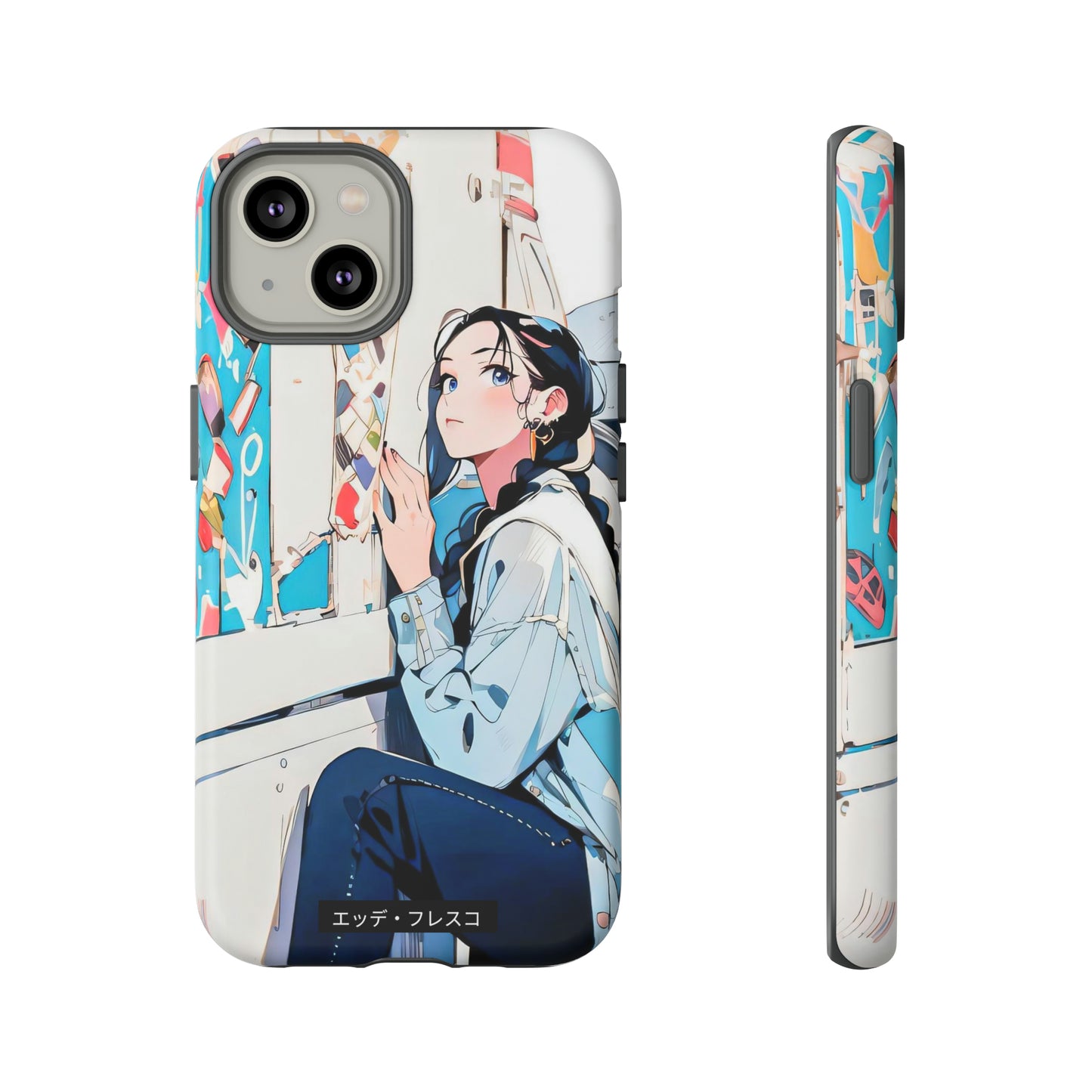 Anime Style Art Tough Cases- "She Loves Ice Cream"