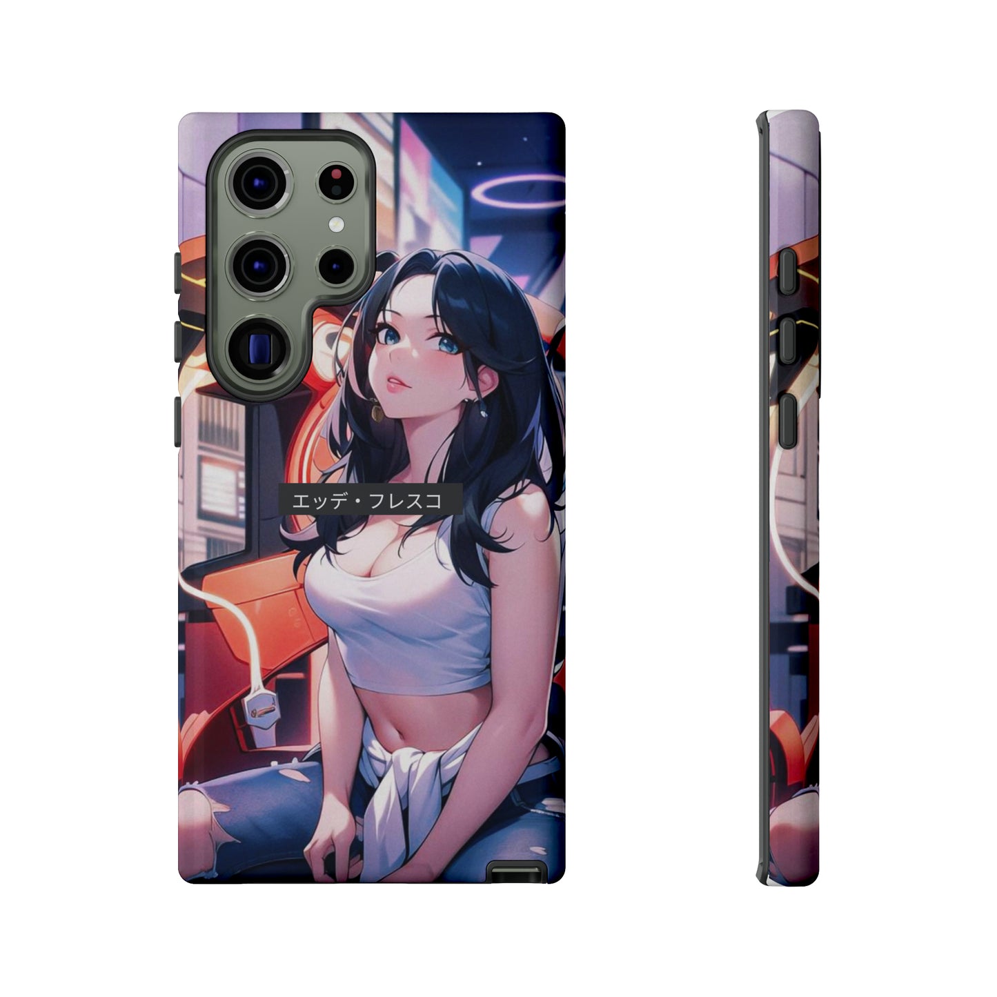 Anime Style Art Tough Cases- "She's at the Arcade"