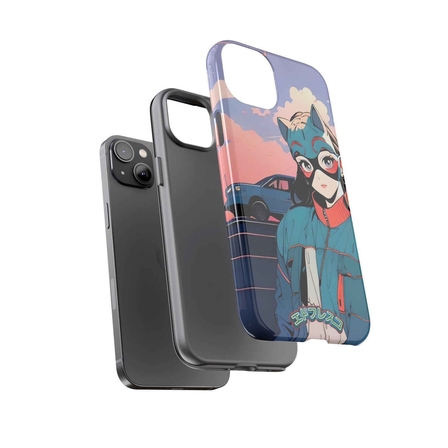 Anime Style Art Tough Cases- "Kitty City Boss #1"