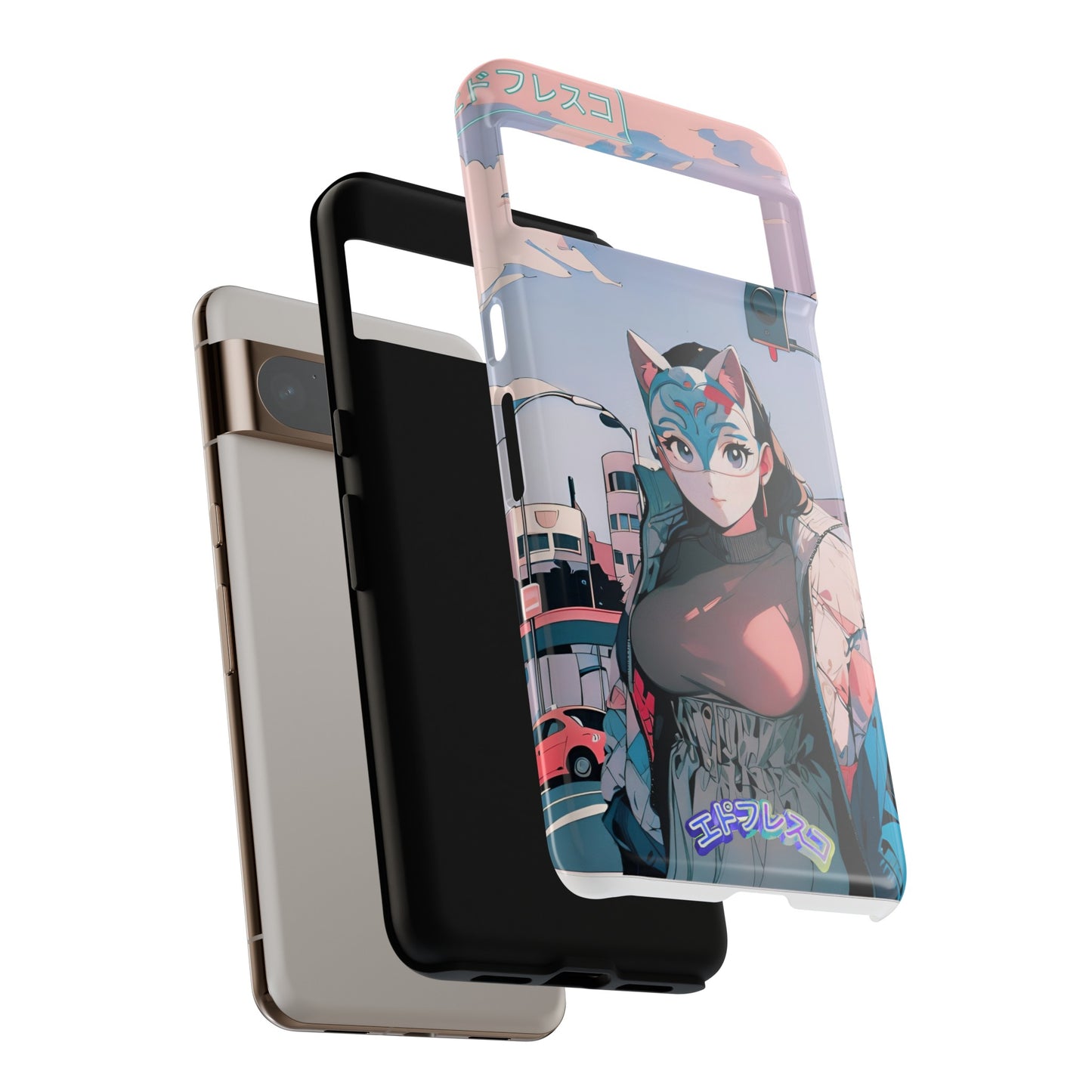 Anime Style Art Tough Cases- "Kitty City Boss #2"