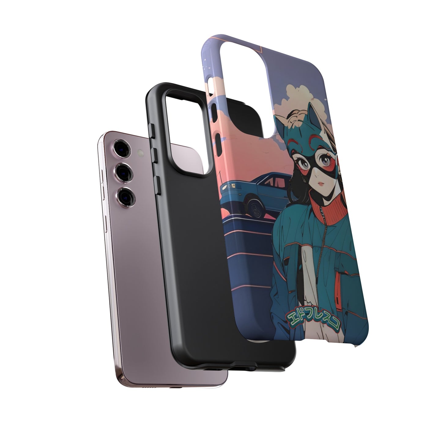 Anime Style Art Tough Cases- "Kitty City Boss #1"
