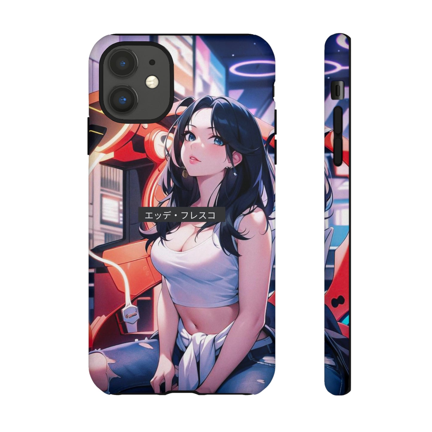 Anime Style Art Tough Cases- "She's at the Arcade"