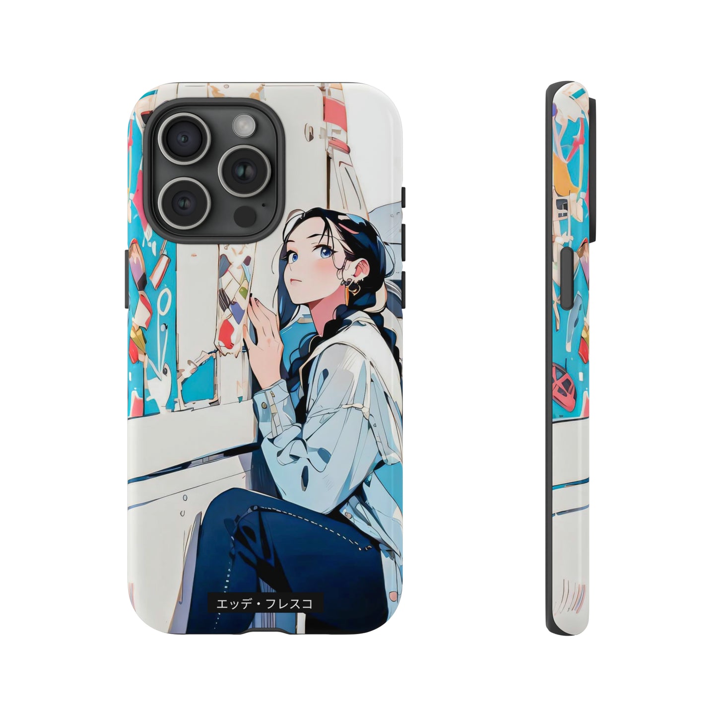 Anime Style Art Tough Cases- "She Loves Ice Cream"