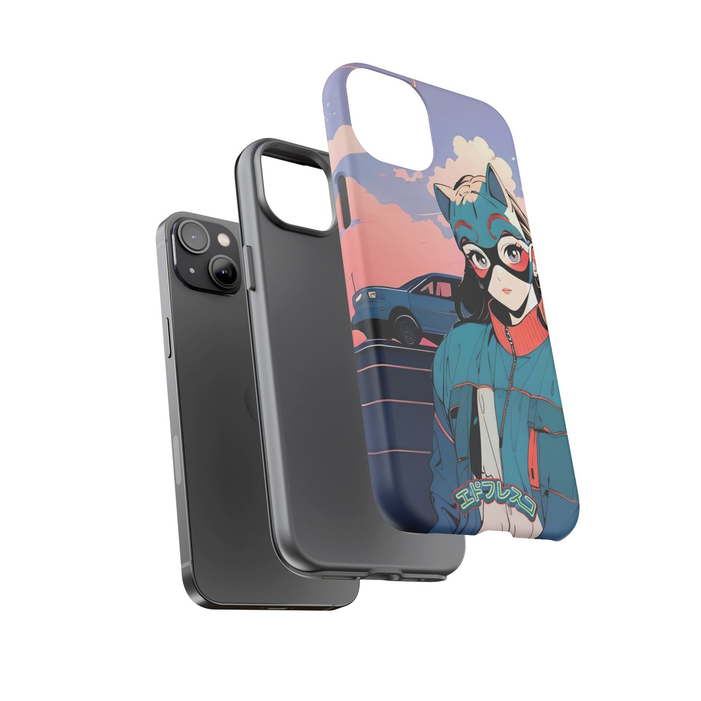 Anime Style Art Tough Cases- "Kitty City Boss #1"
