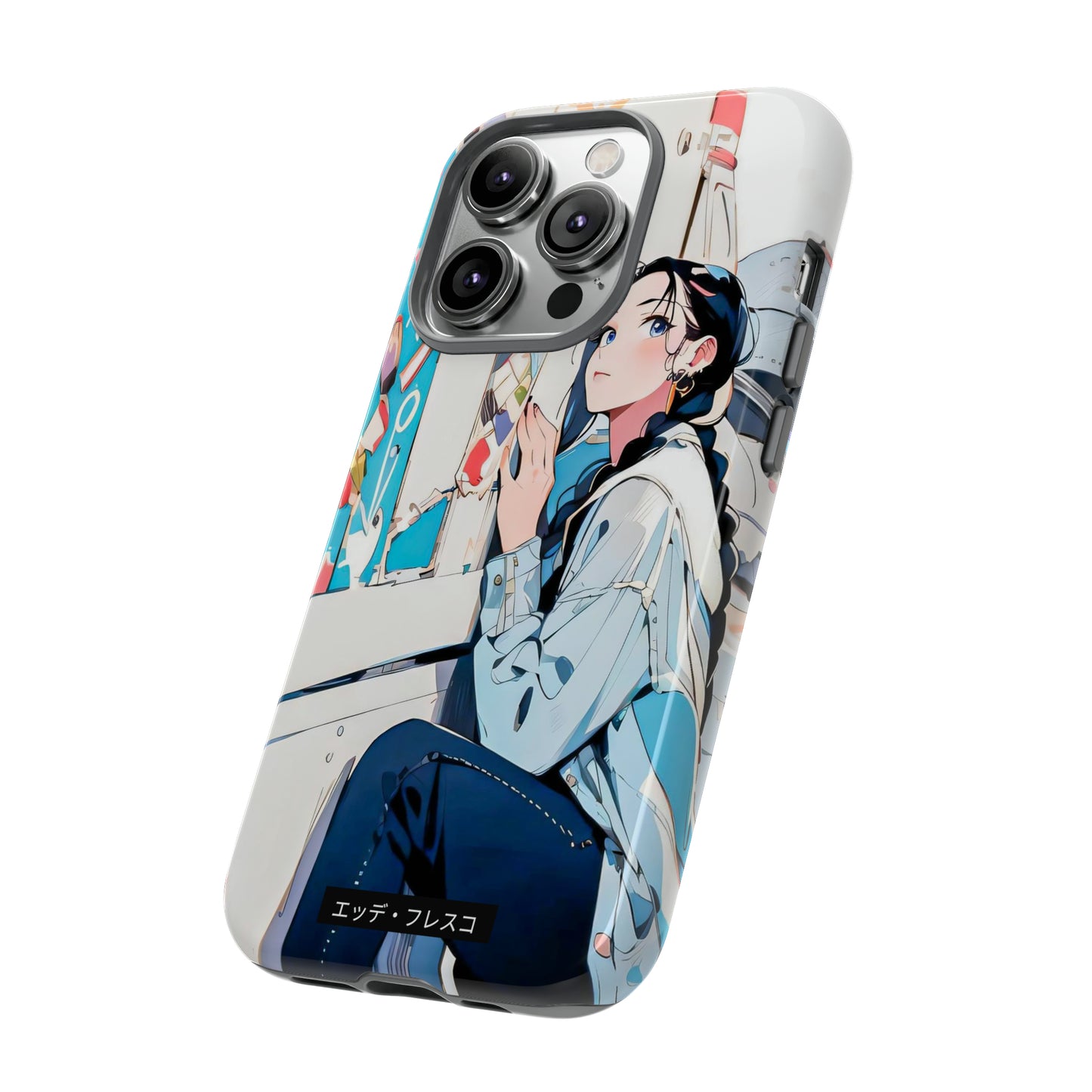 Anime Style Art Tough Cases- "She Loves Ice Cream"
