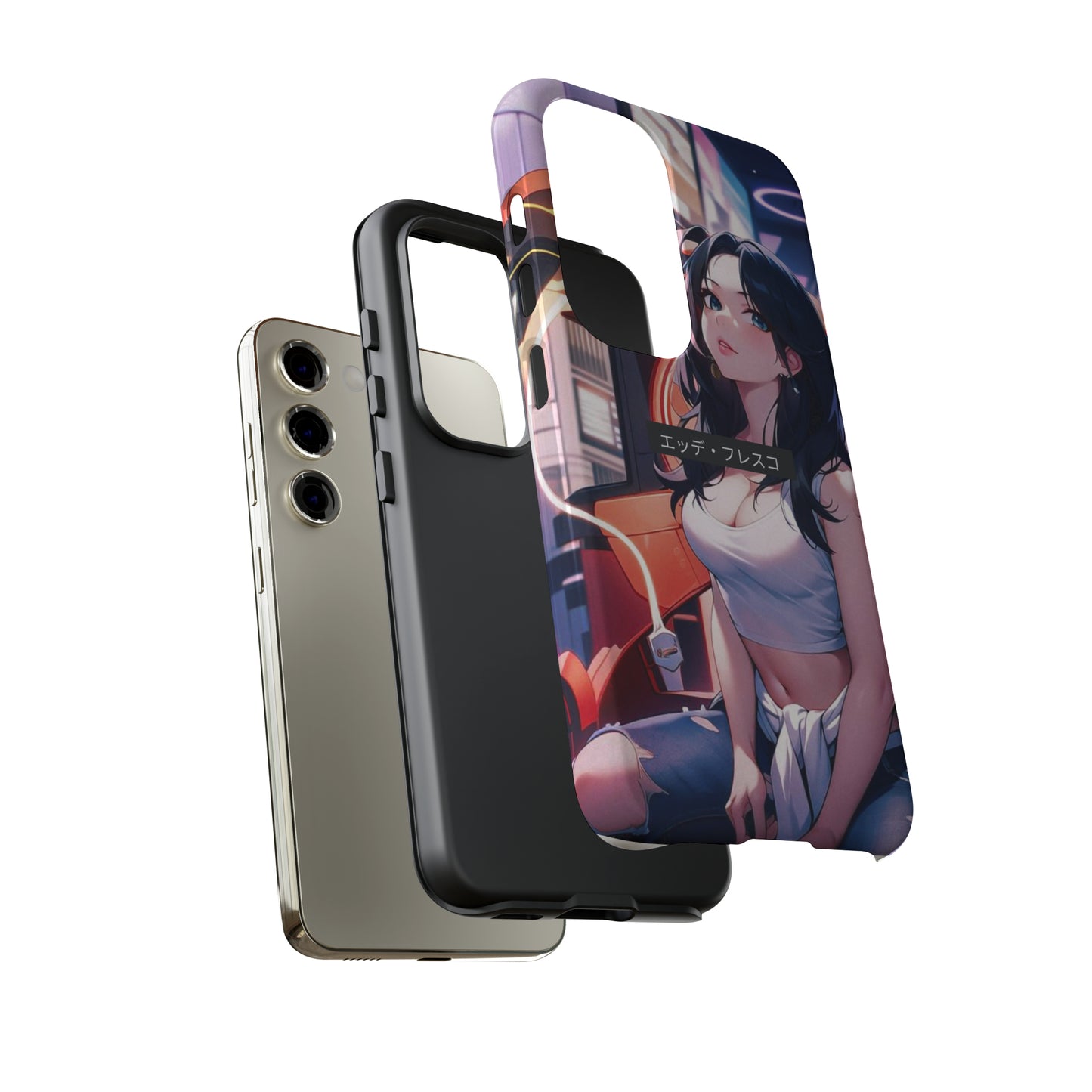 Anime Style Art Tough Cases- "She's at the Arcade"