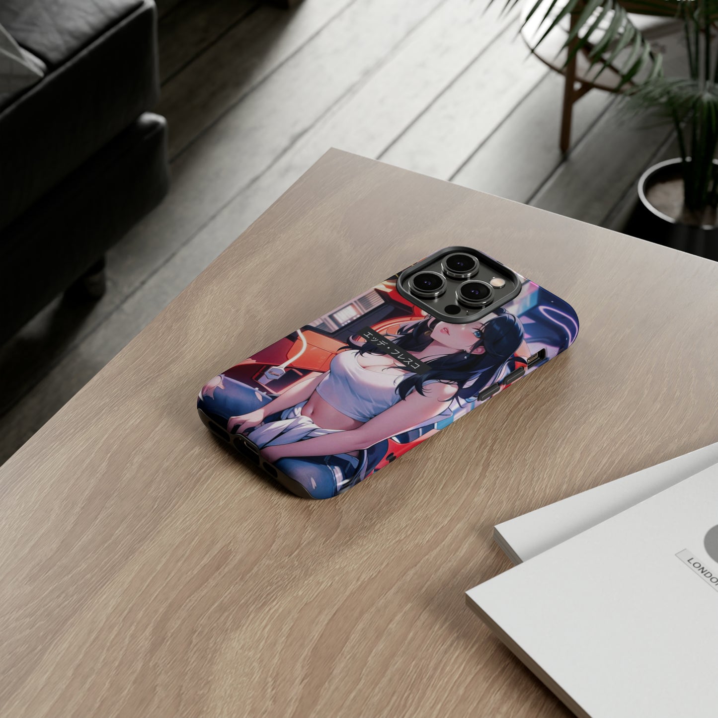 Anime Style Art Tough Cases- "She's at the Arcade"