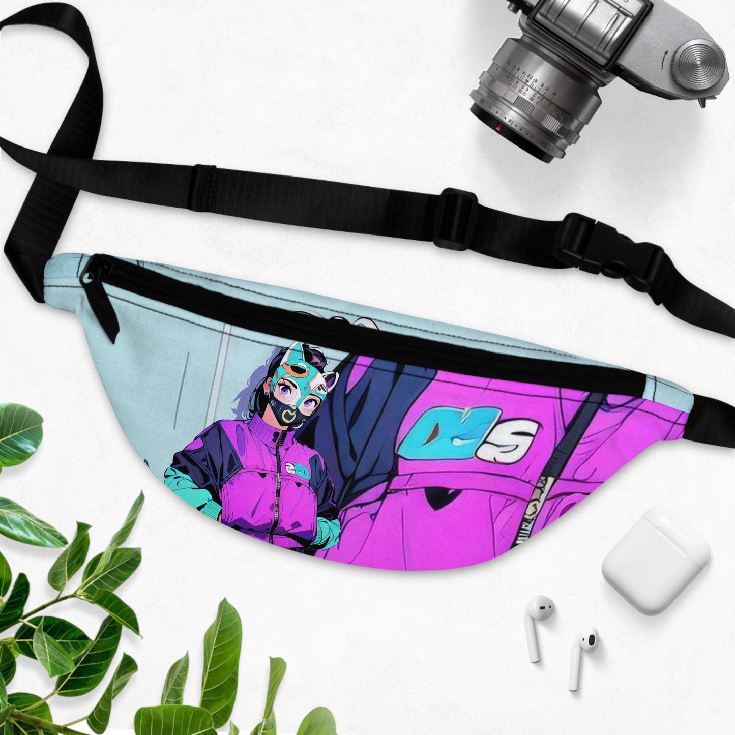 Anime Style Art Fanny Pack- "Babi Kat"