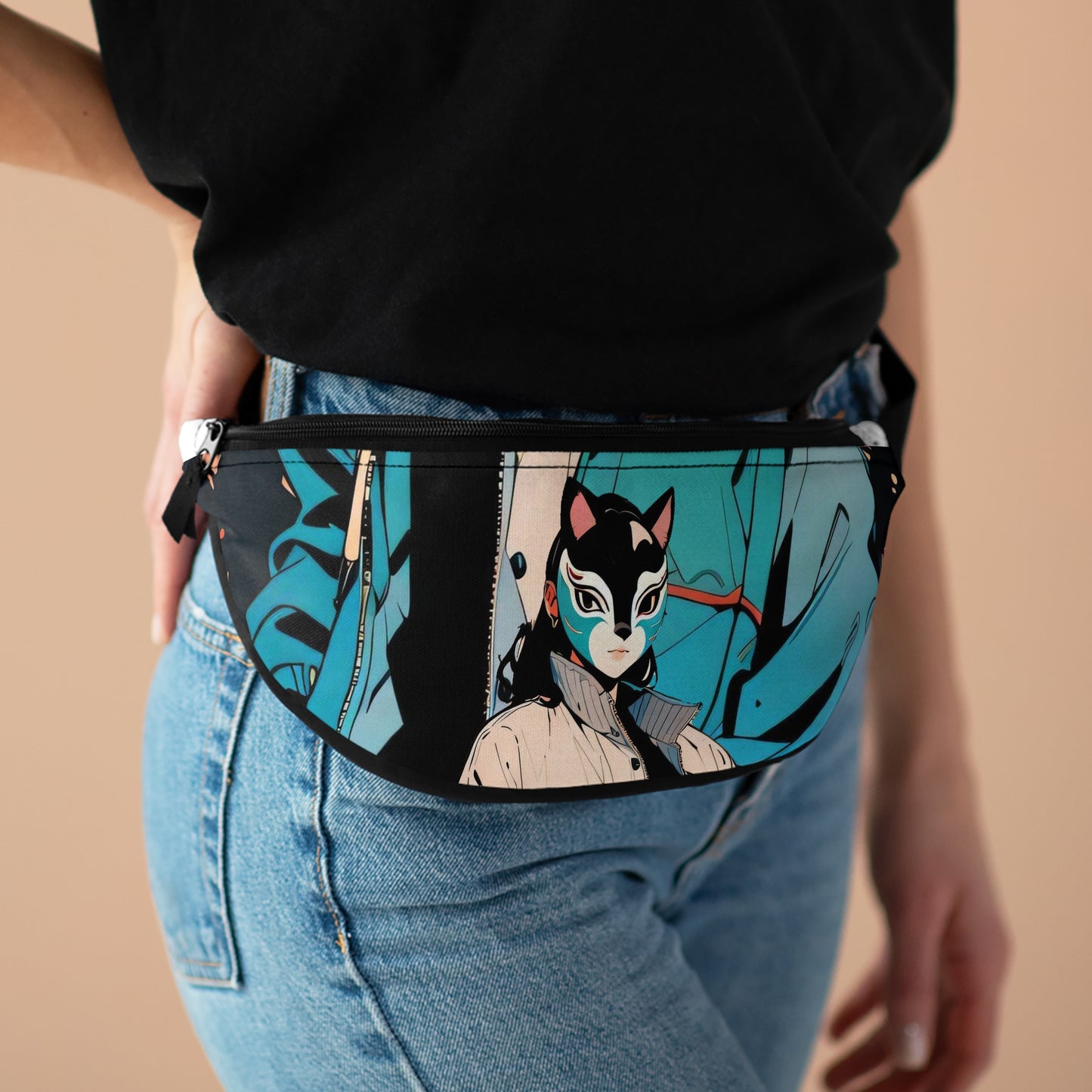 Anime Style Art Fanny Pack- "The Stray Kat"