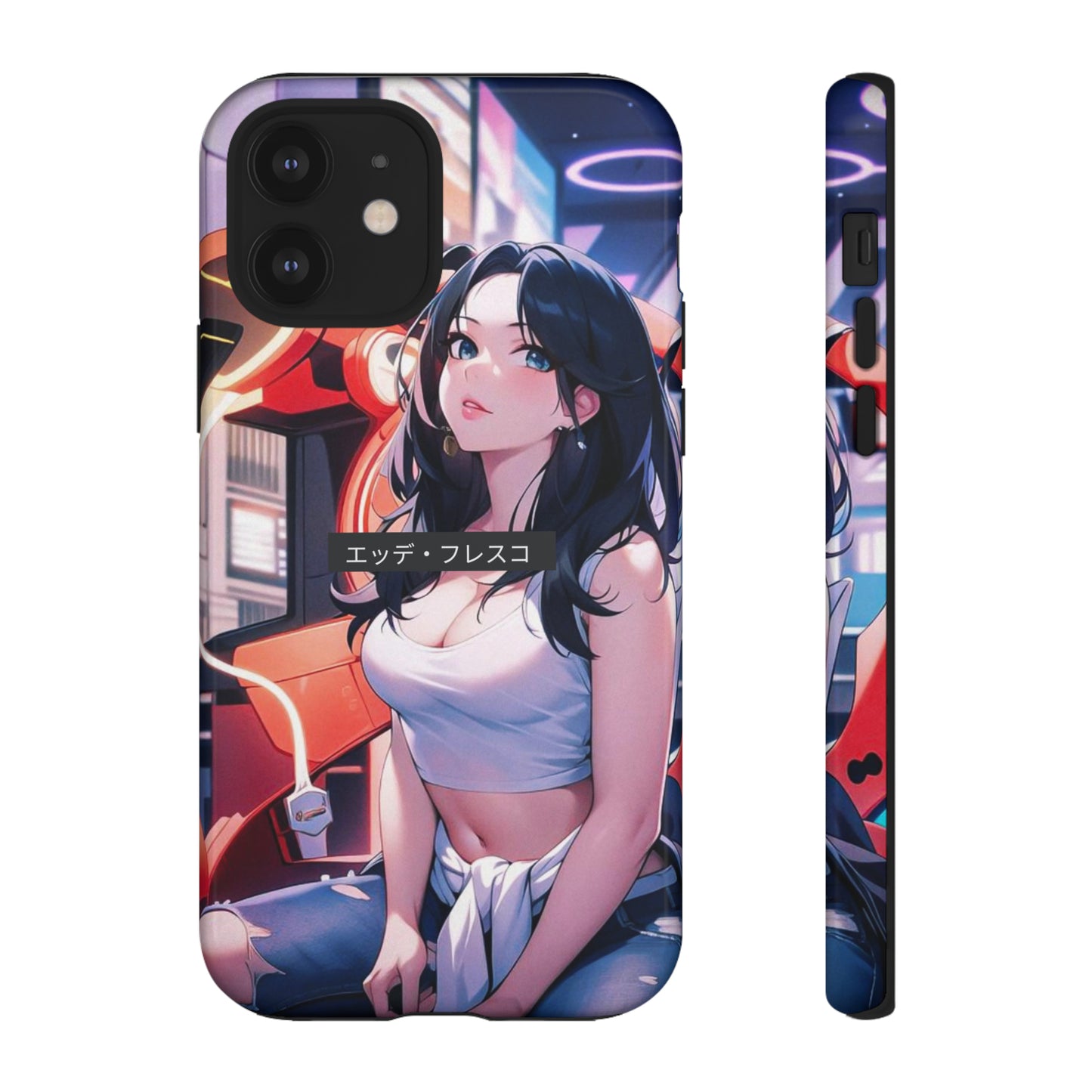 Anime Style Art Tough Cases- "She's at the Arcade"