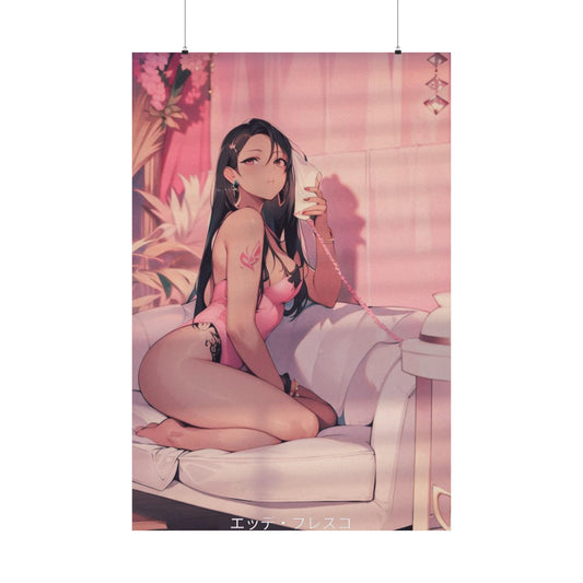 Anime Style Art Matte Vertical Posters "Money Calling"