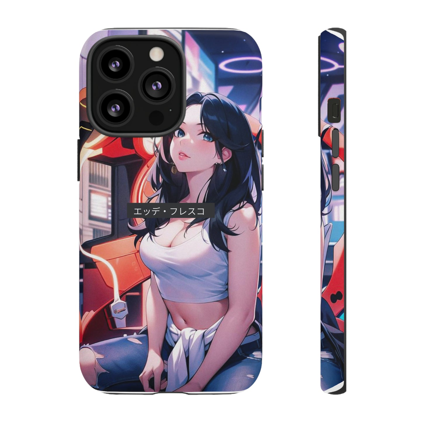 Anime Style Art Tough Cases- "She's at the Arcade"