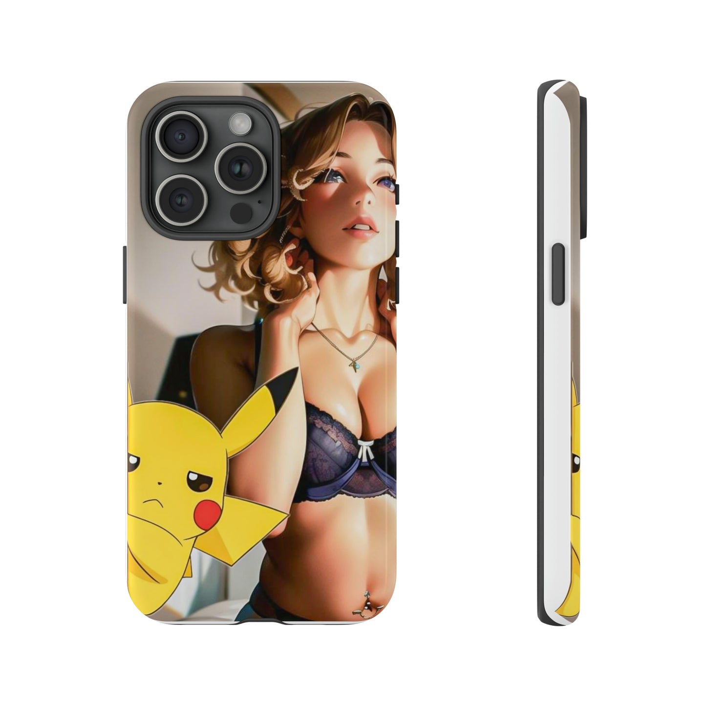 Blonde with Pika- Anime Style Art Tough Cases