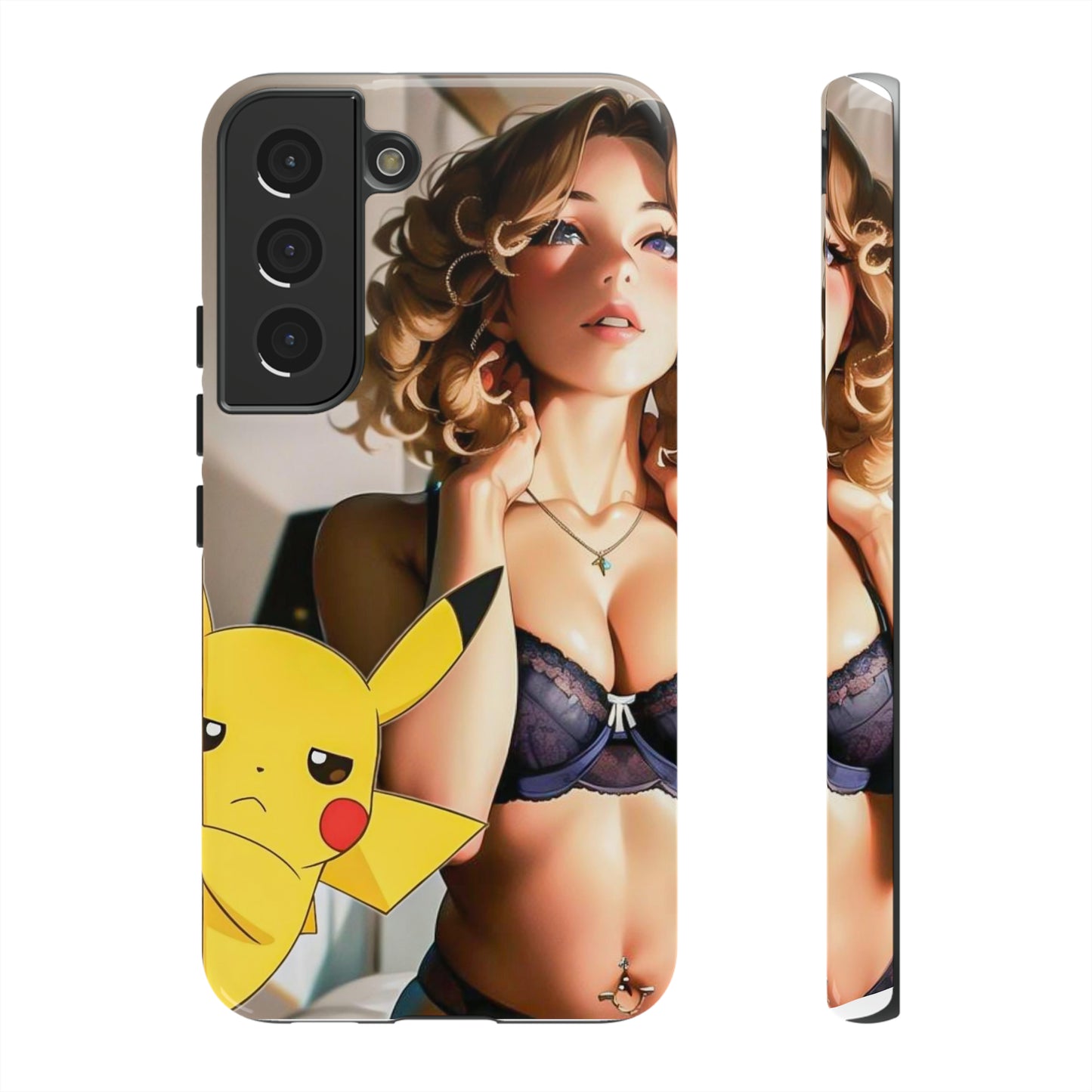 Blonde with Pika- Anime Style Art Tough Cases