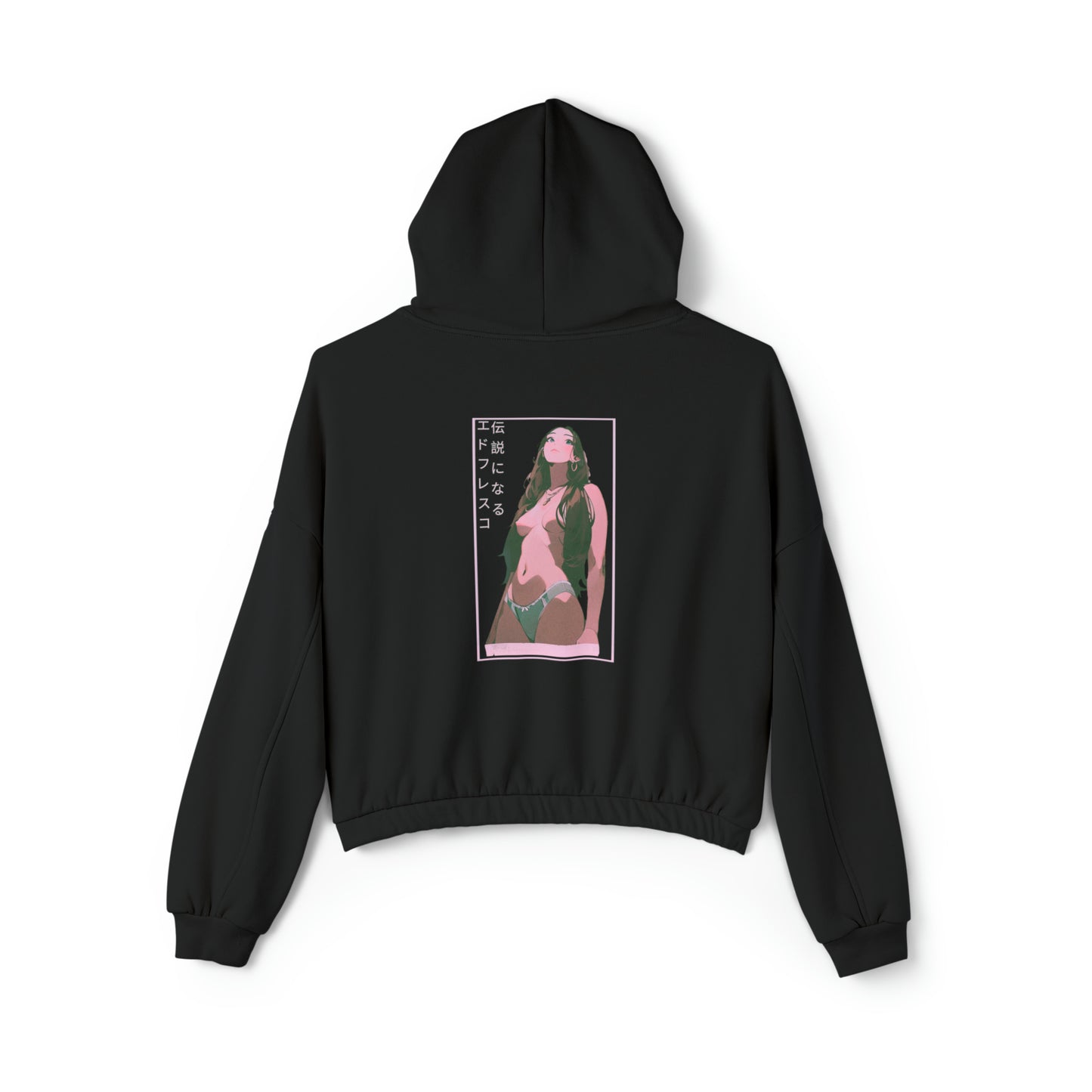 Anime Style Art Women's Cinched Bottom Hoodie- "Electric"