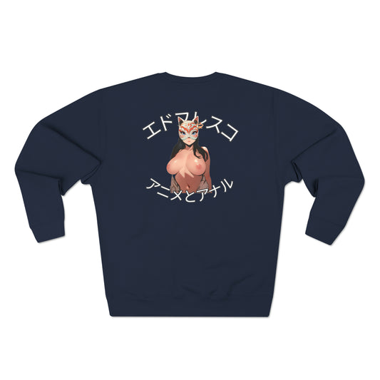 Anime Style Art Unisex Premium Crewneck Sweatshirt- "Anime & A**L #2"