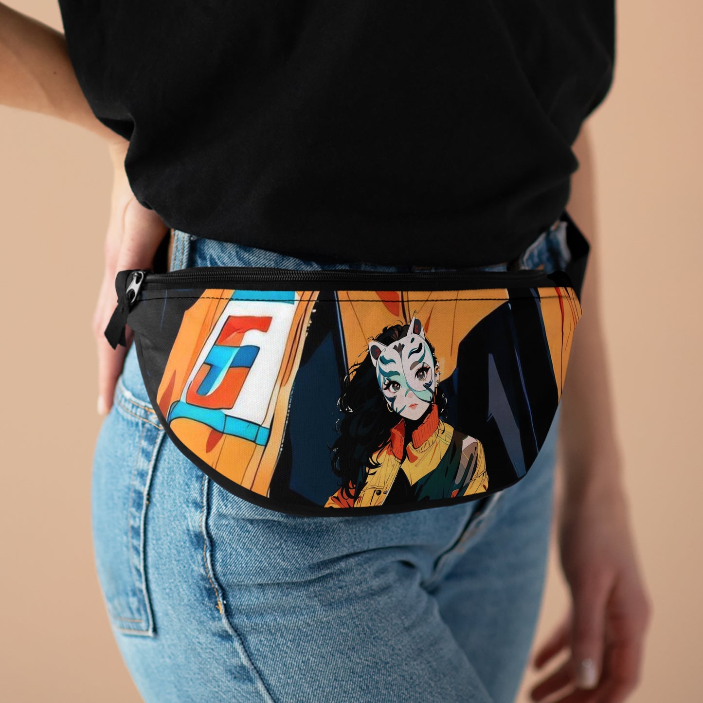 Anime Style Art Fanny Pack- "Kat on the Attack"