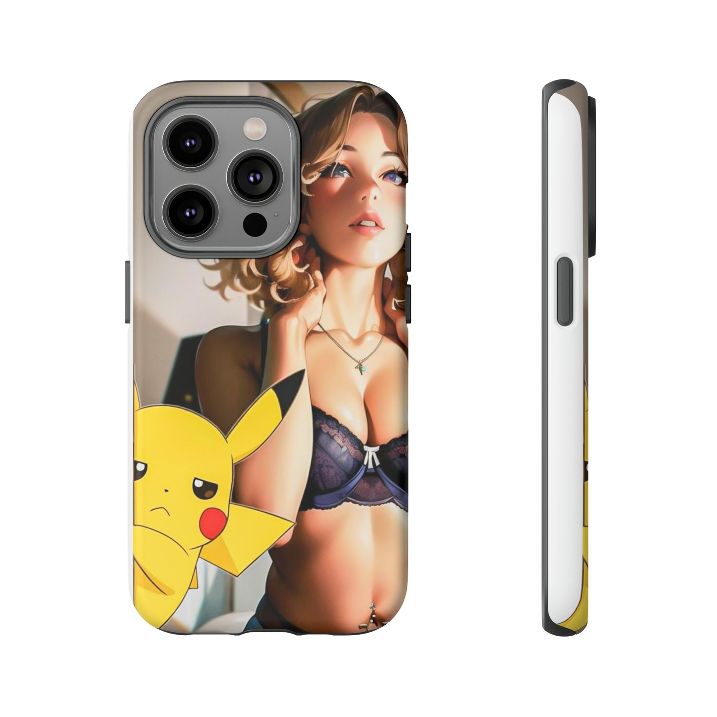 Blonde with Pika- Anime Style Art Tough Cases