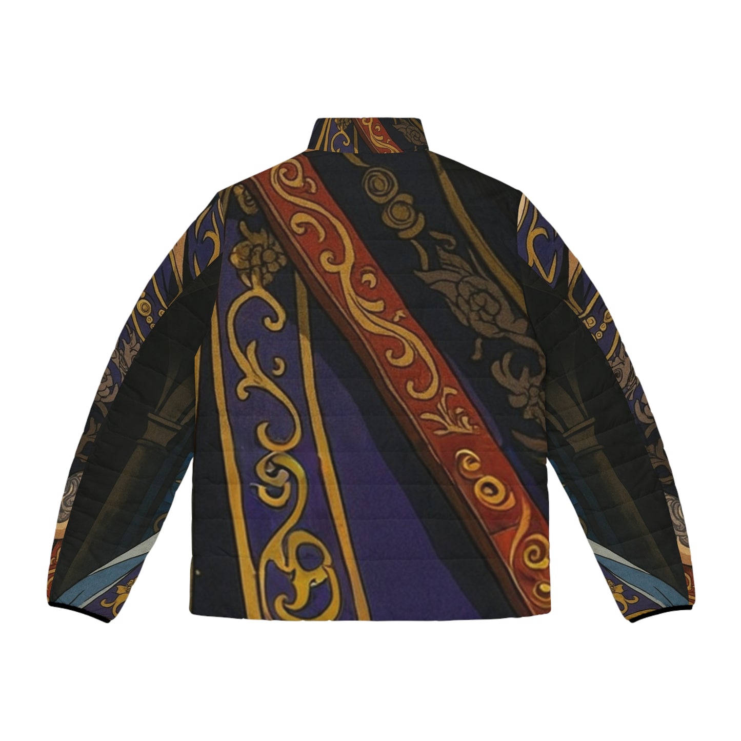 "Final Boss" Anime Style Art Men's Puffer Jacket (AOP)