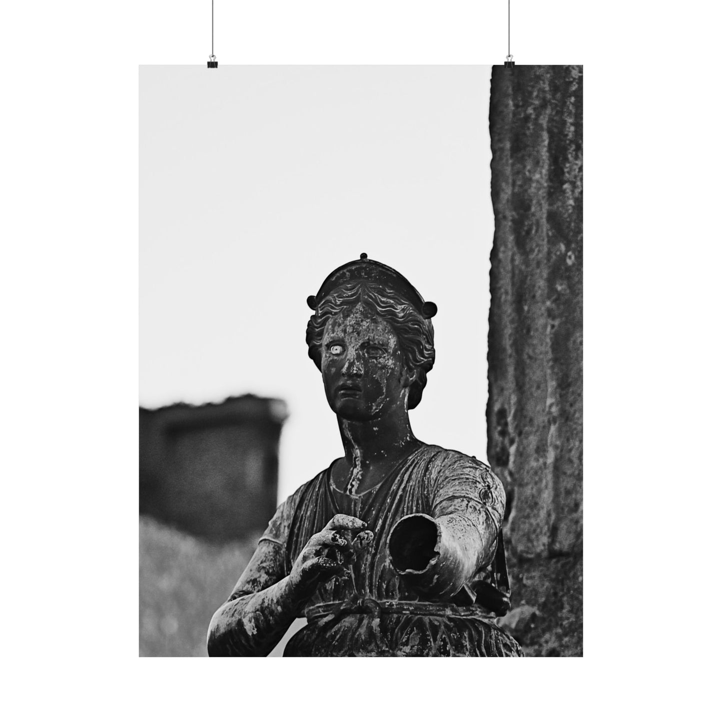 "Pompeii Statue" Matte Vertical Posters